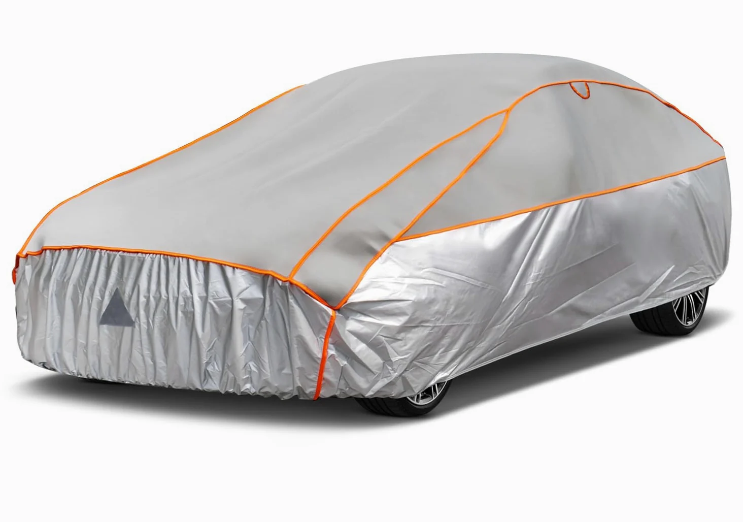 Funda Coche Antigranizo, Kayme Cubre Coches Exterior Impermeable Transpirable Antipolvo Anti-UV, Funda Repelente Cubierta para Coche con Tira Reflectante para Sedán (475 a 495 cm) 3XL Gris