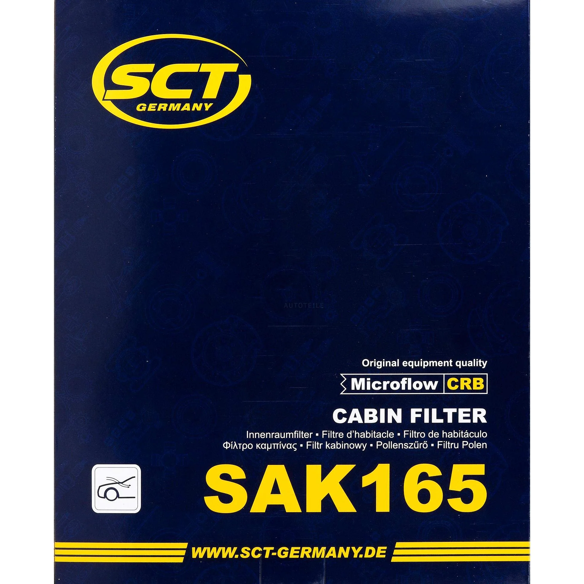 Juego de 10 filtros originales SCT 85507249 SAK 165 para habitáculo de aire