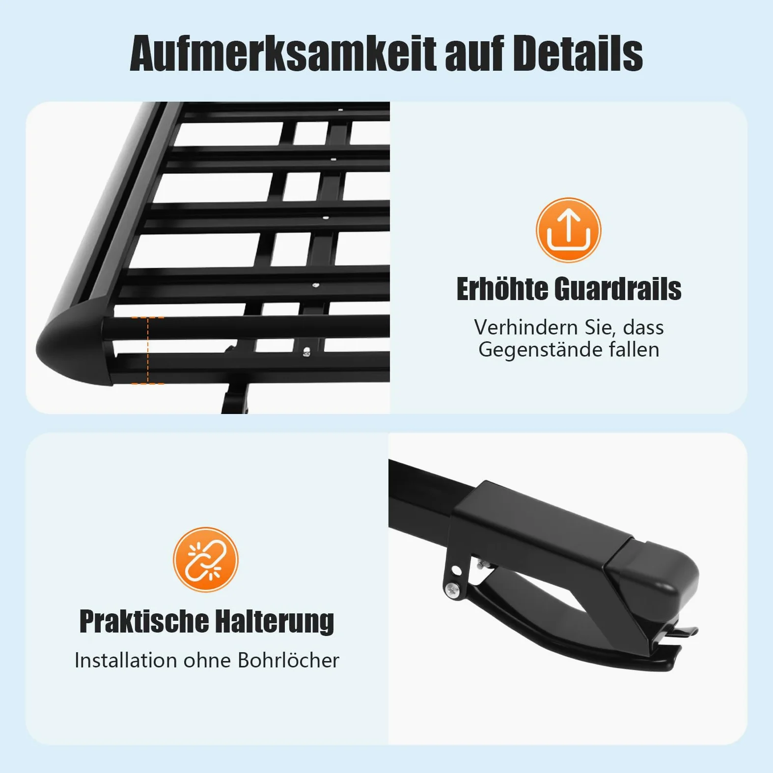 Portaequipajes universal para coche, cesta de techo de aluminio, capacidad de carga de 150 kg, color negro, ancho ajustable para modelos SUV. Barras de techo de 140 cm. Portaequipajes para