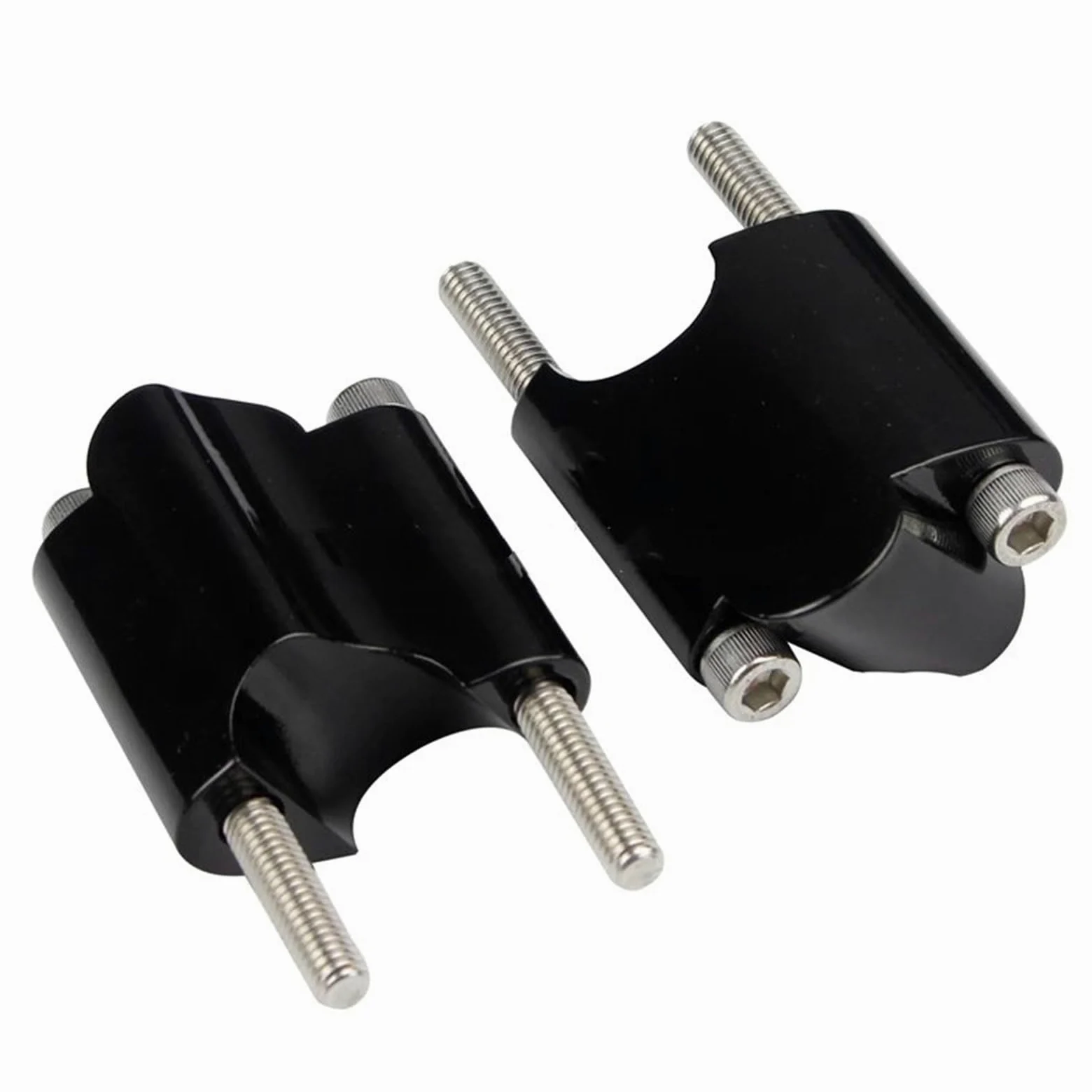 Elevador De Manillar Para Sportster para XL 1200X Forty-Eight 48 10-22 25mm barras motocicleta 2 "elevador de manillar manillar barra elevador bloque de extensión Manija Barra Elevadora (Color : Negr