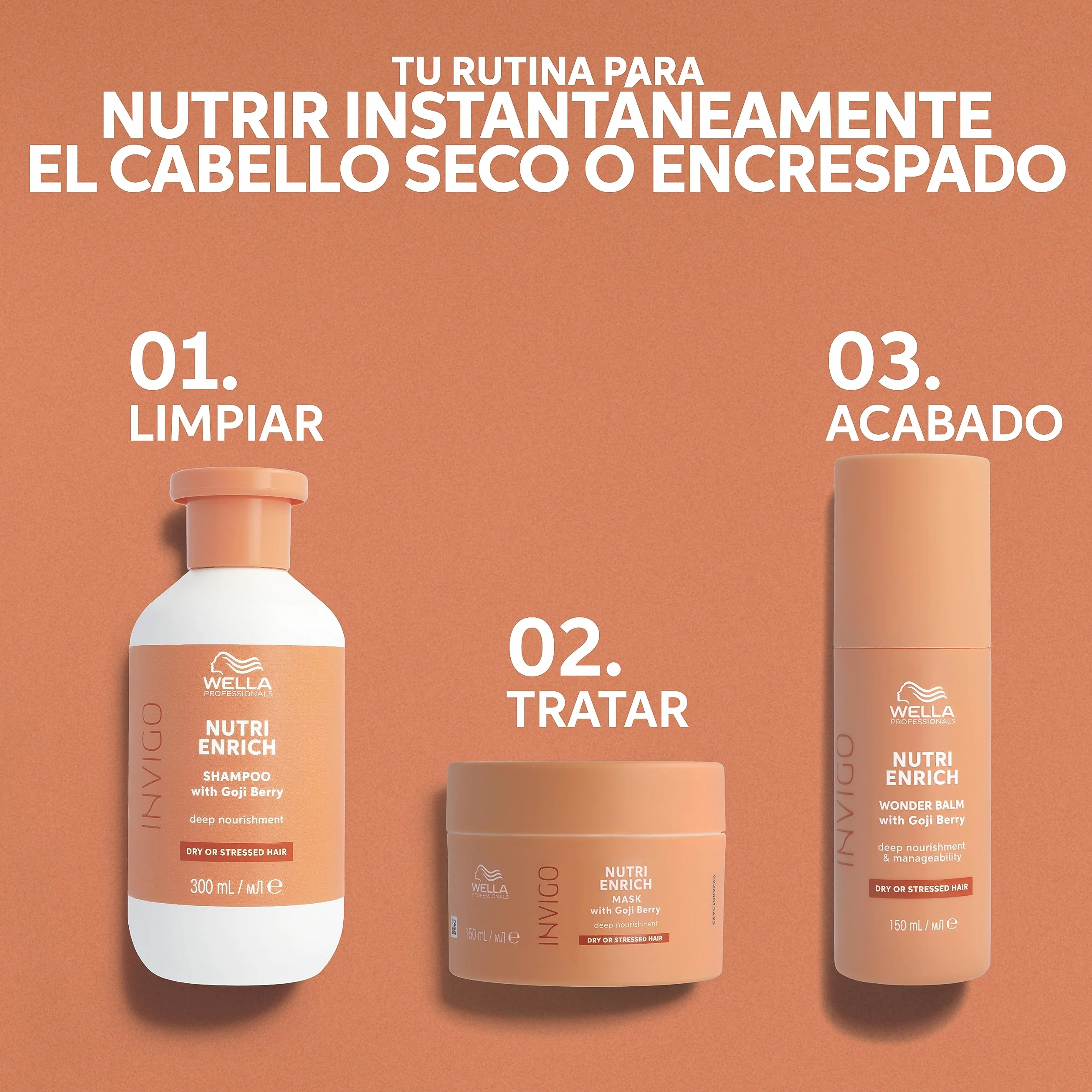 Wella Professionals Invigo Nutri-Enrich Mascarilla Nutrición e Hidratación Profunda Cabello Seco y Dañado Vitamina E
