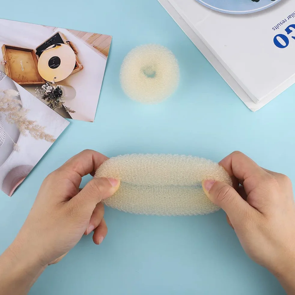 Donut Moño 6 Piezas con 20 Clips en Forma de U Kit Accesorios de Peinado para Mujeres