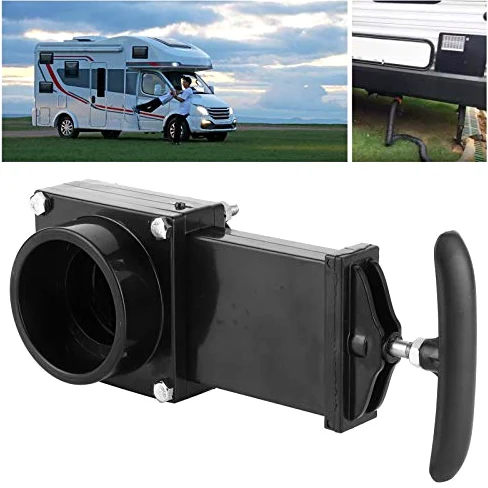 KIMISS Válvula de desagüe para caravana de 50mm, para RV y caravan, válvula de residuos en ABS, accesorio exterior para de alcantarillado