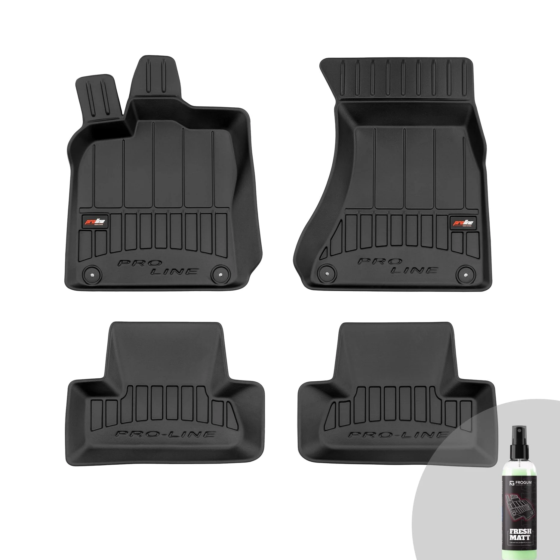 FROGUM ProLine 3D Alfombrillas de Goma para Coche exclusivas Alfombras para Audi Q5 I 2008-2016, para Audi SQ5 I 2013-2016 | Los Bordes más Altos | Tamaño