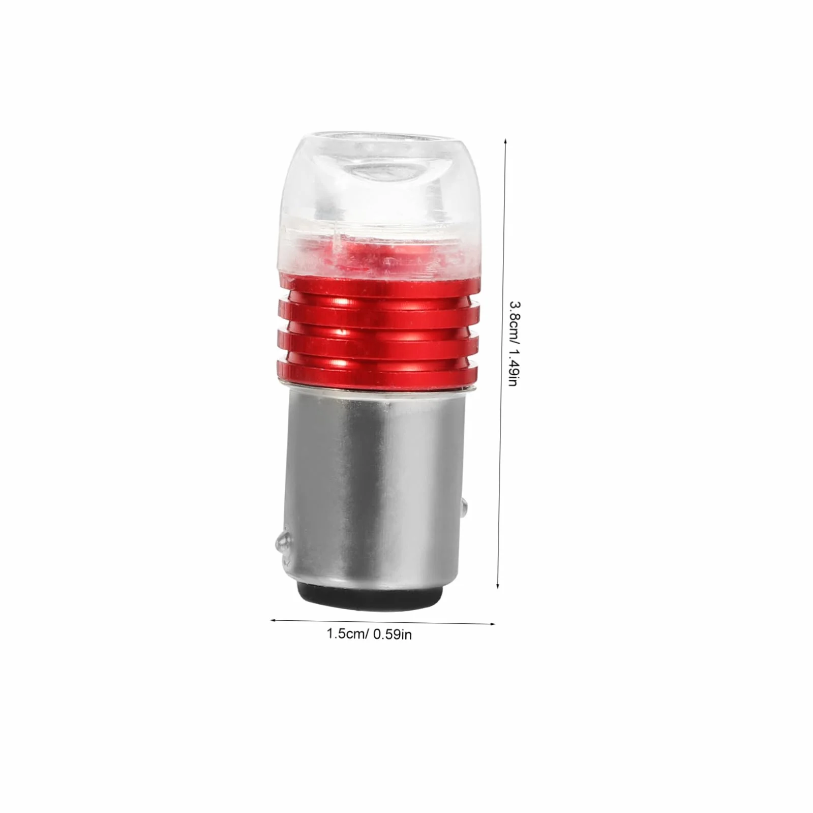 Cabilock Bombilla LED Luz Trasera Roja para Motocicleta de 12 V de Repuesto Aleación de Aluminio y Vidrio, Paquete de 2 Piezas para Reemplazo Fiable