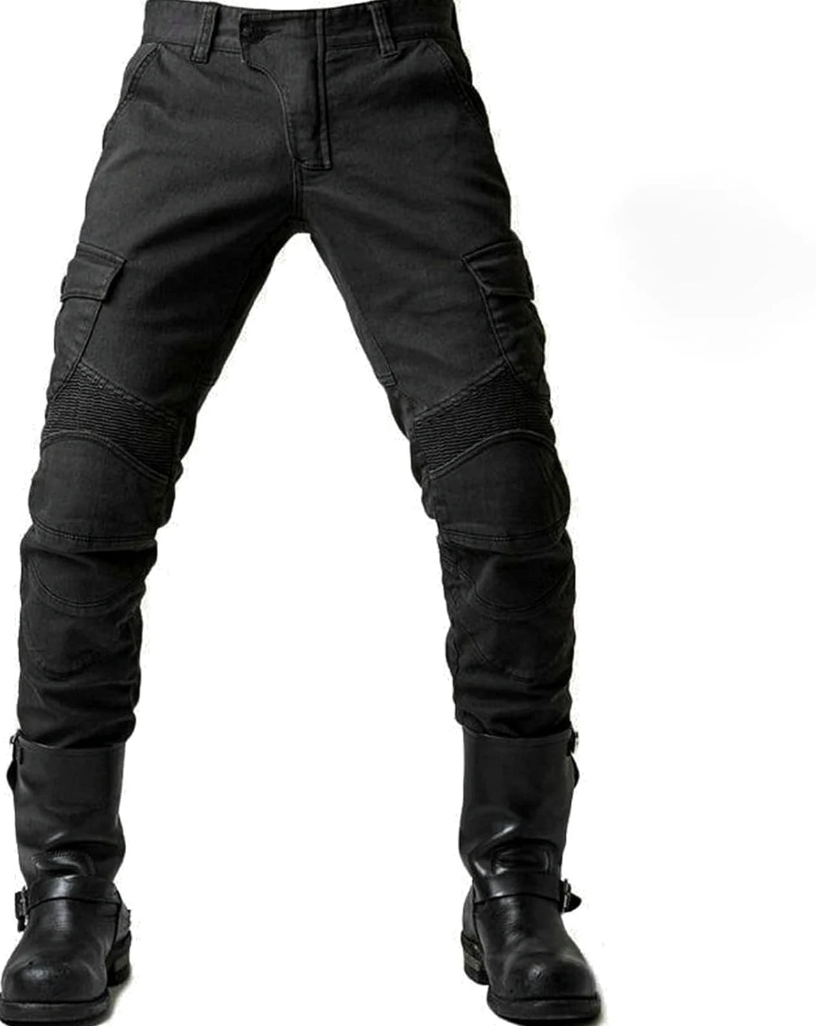 Motocicleta Pantalones protección para Hombres, Motocicleta Jeans Transpirable Ajuste Recto con extraíble Proteger Almohadillas para Carreras Bicicleta