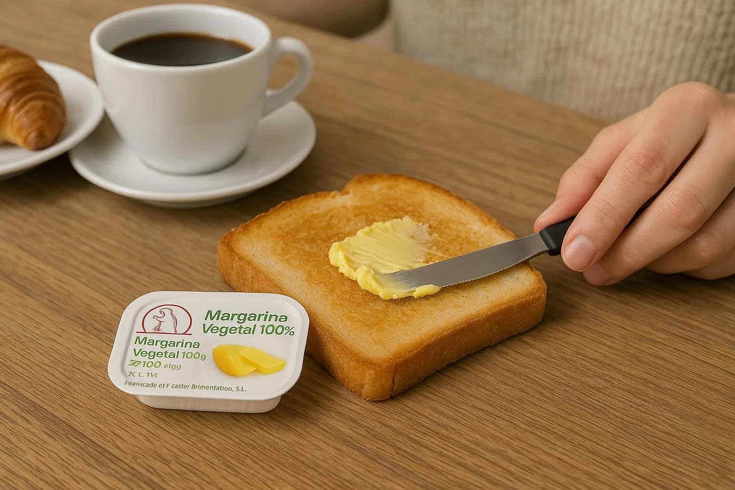 Margarina Vegetal 100% en Tarrinas Monodosis Caja 336 x 10g Caster Alimentación Apta para Veganos