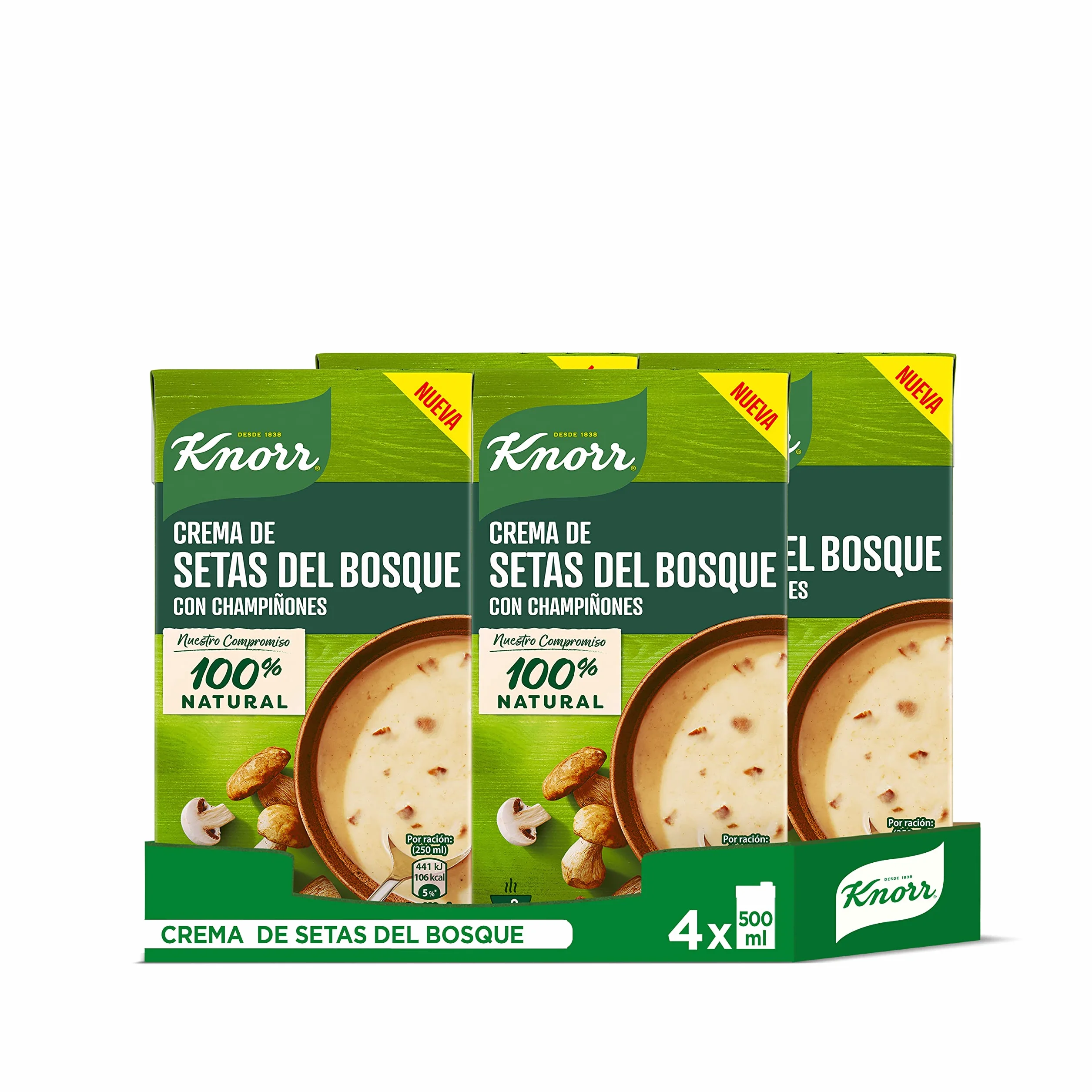 Knorr Crema de Setas del Bosque 500 ml Pack de 4