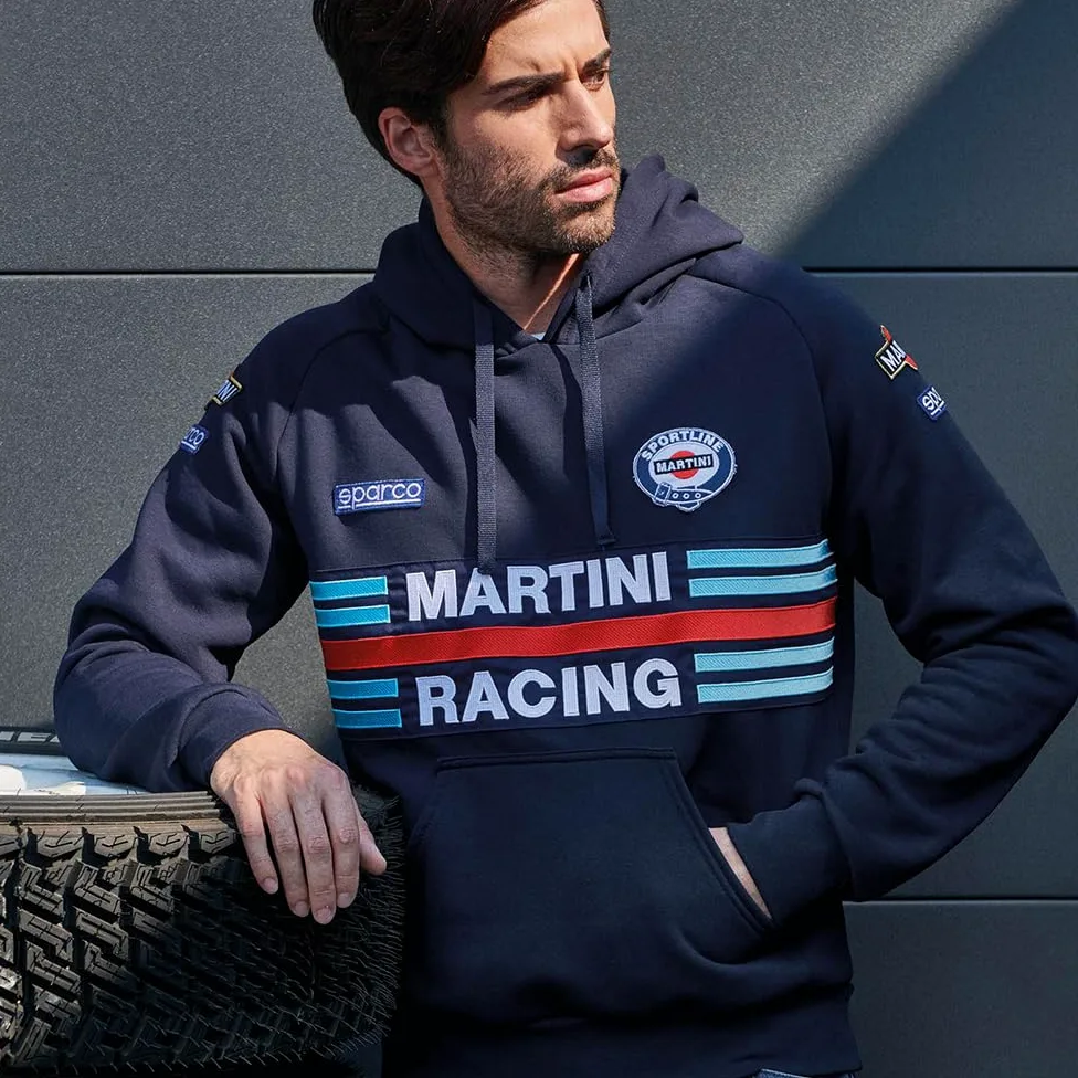 Sparco Martini Racing Sudadera Azul Marino, estándar, Unisex Adulto