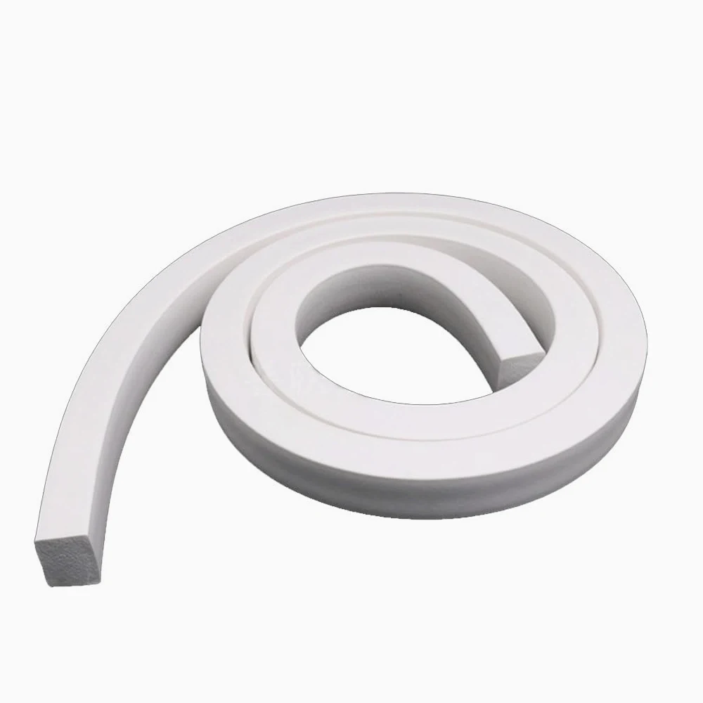 Tira de sellado de goma de silicona cuadrada, tira de sellado de espuma de silicona de varios tamaños, 5 m, resistente a altas temperaturas for puertas y ventanas(10x20mm)