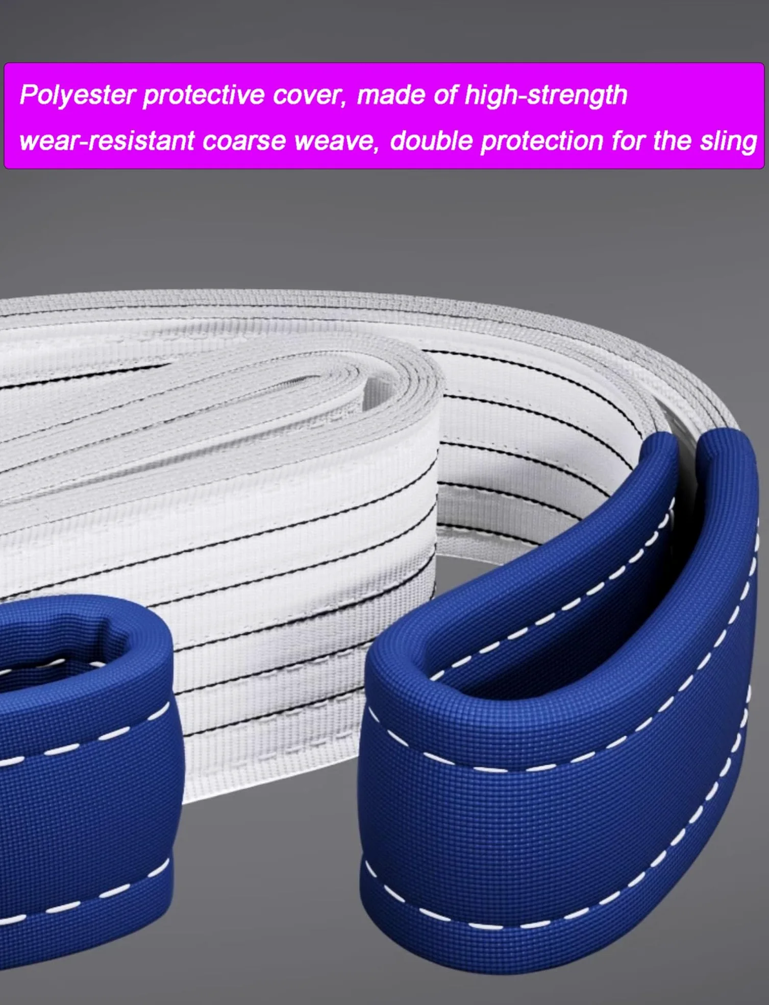 Eslingas de elevación de Alta Resistencia: Correas de cincha para elevación Industrial, Montaje de grúas, Trabajos de arboricultura y Remolque de automóviles.,2T-19.7ft