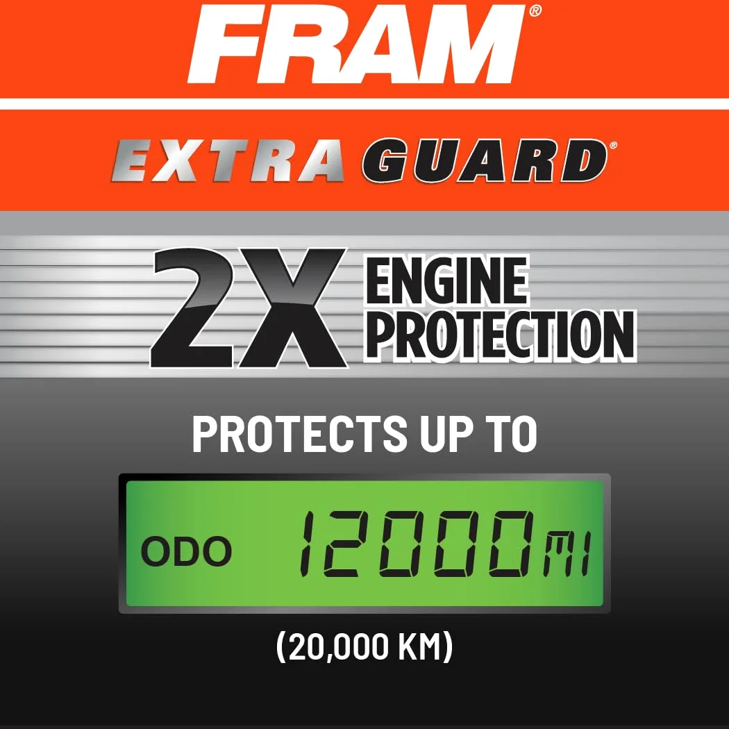 FRAM Filtro de aire de motor de plastisol redondo Extra Guard, fácil de instalar con protección avanzada del motor y rendimiento óptimo, CA7351