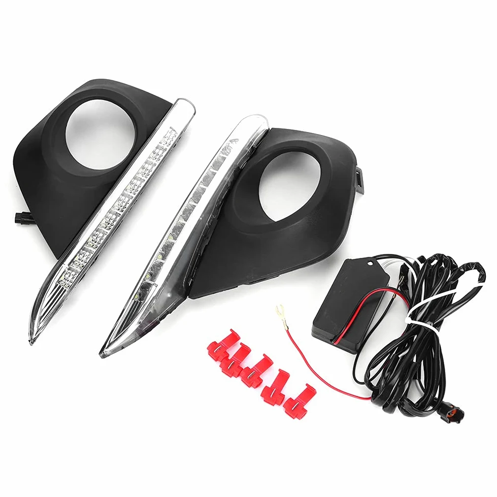 Luces de circulación diurna LED DRL para coche, par de luces de circulación diurna LED DRL aptas para Koleos 2011-2013