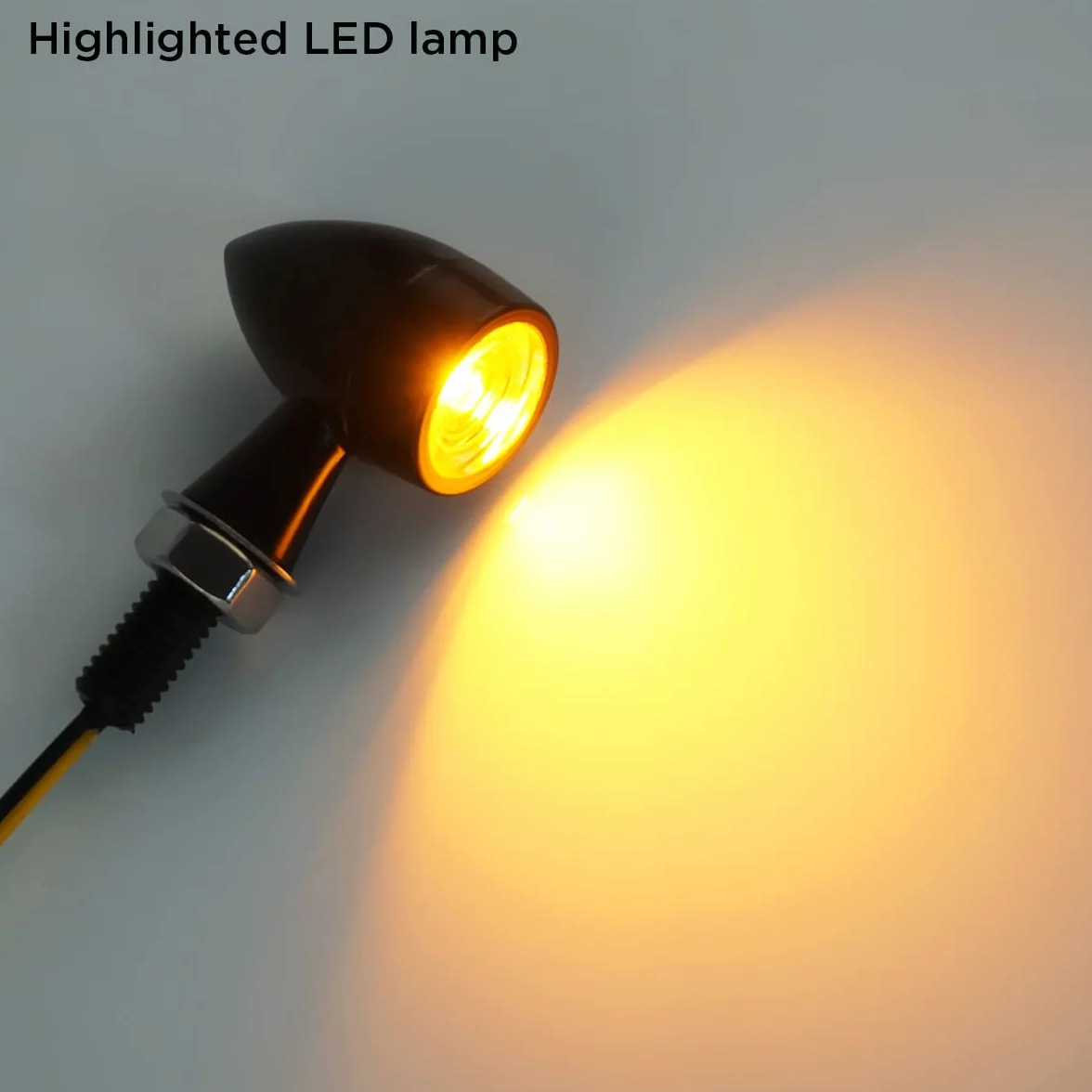evermotor Intermitentes de moto homologados, universales 12V, 4 piezas, E24, luces de dirección LED para mini motocicletas, indicadores de giro, de zinc fundido, IP67 impermeables