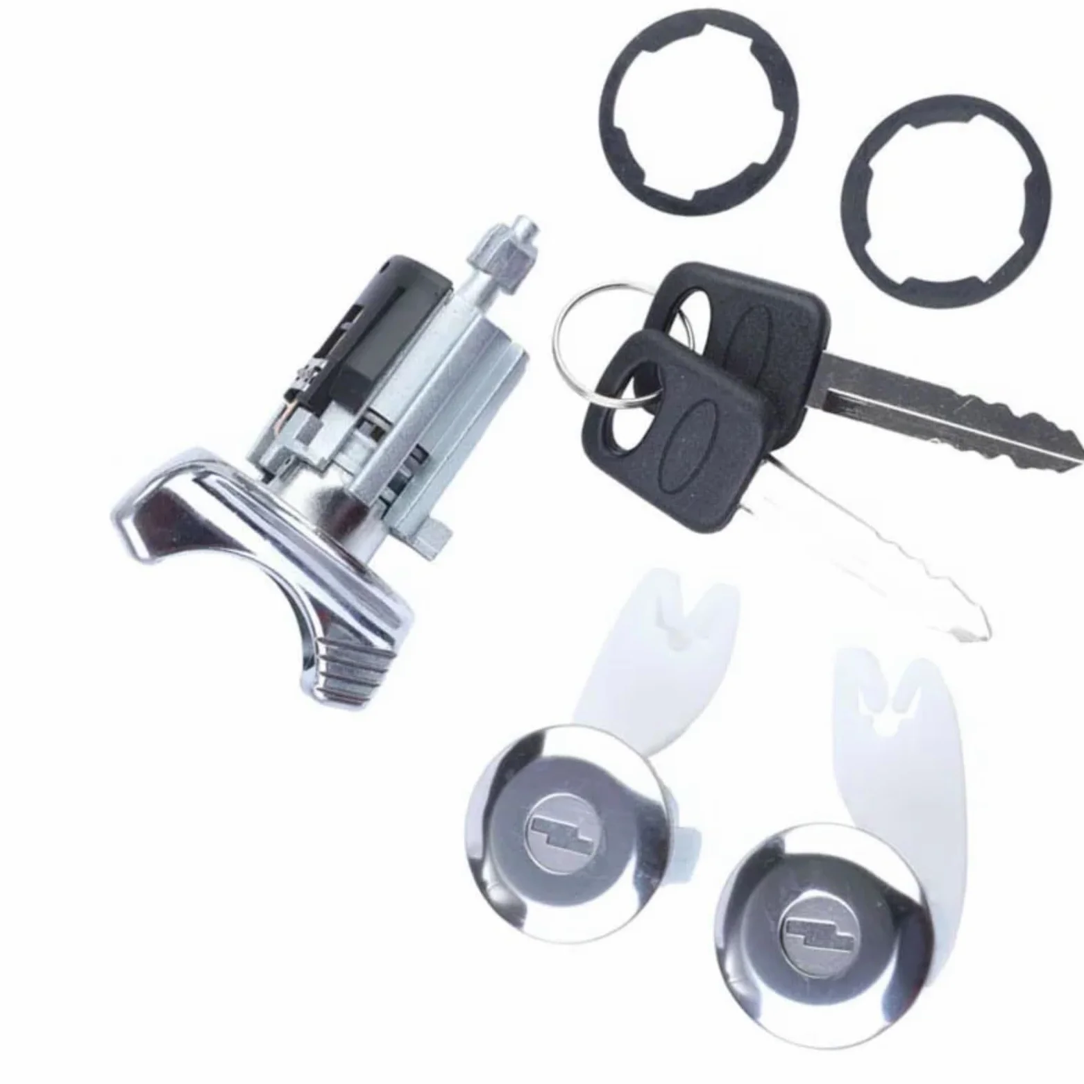 Interruptor De Cilindro Cerradura De Encendido Con 2 Accesorios Clave Coche Compatible Con Ford Para F250 F350 1992-1995 OE FF15LC1438 C42150 Cilindro encendido con llave