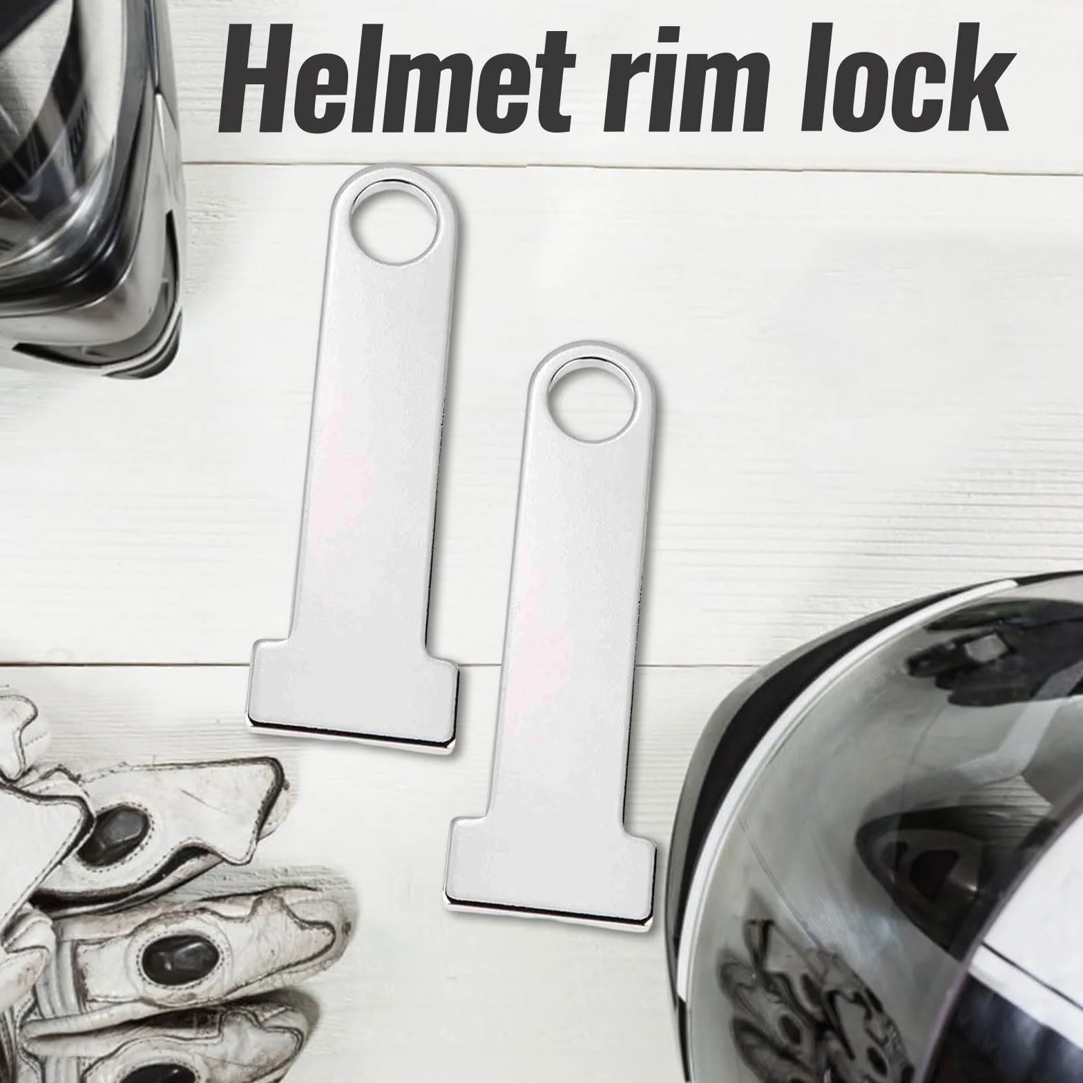2 Piezas Cerradura de Acero Inoxidable para Casco,Soporte Casco Moto, Cierre de Hebilla de Liberación Rápida Motocicleta Accesorio, Motorcycle Helmet Lock