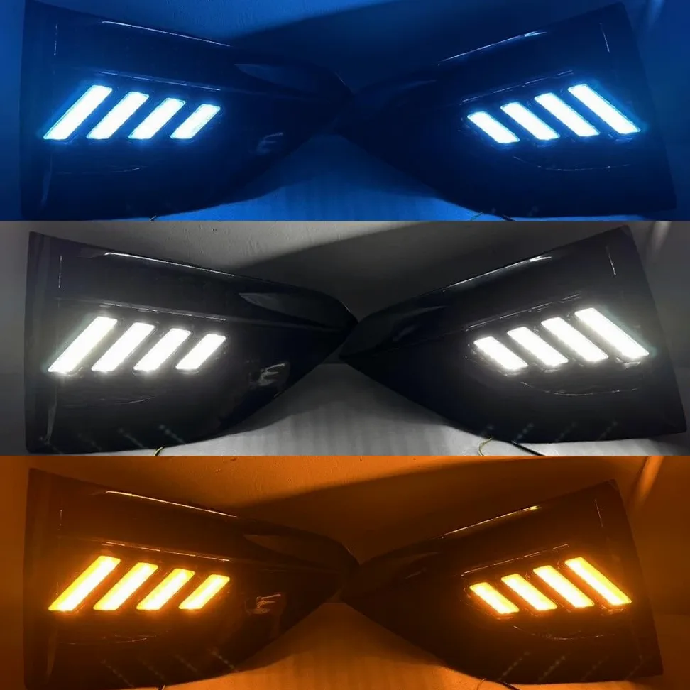 Riloer Luces diurnas LED DRL, luces antiniebla, intermitentes, lámpara tricolor delantera izquierda y derecha, compatible con Nissan Altima 2023-2025