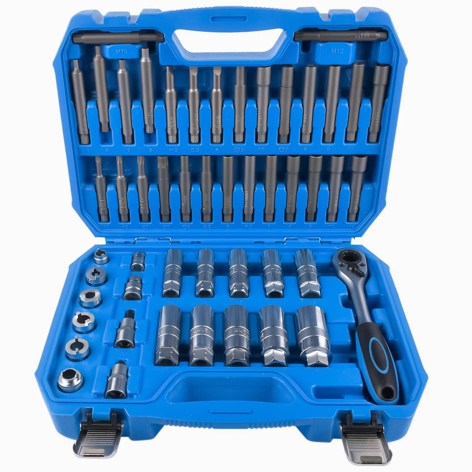 Bisenya 50 piezas Amortiguador Socket Llave Set Amortiguador Nut Removal Tool Compatible con V-W Hon-da Fo-rd Citr-oen