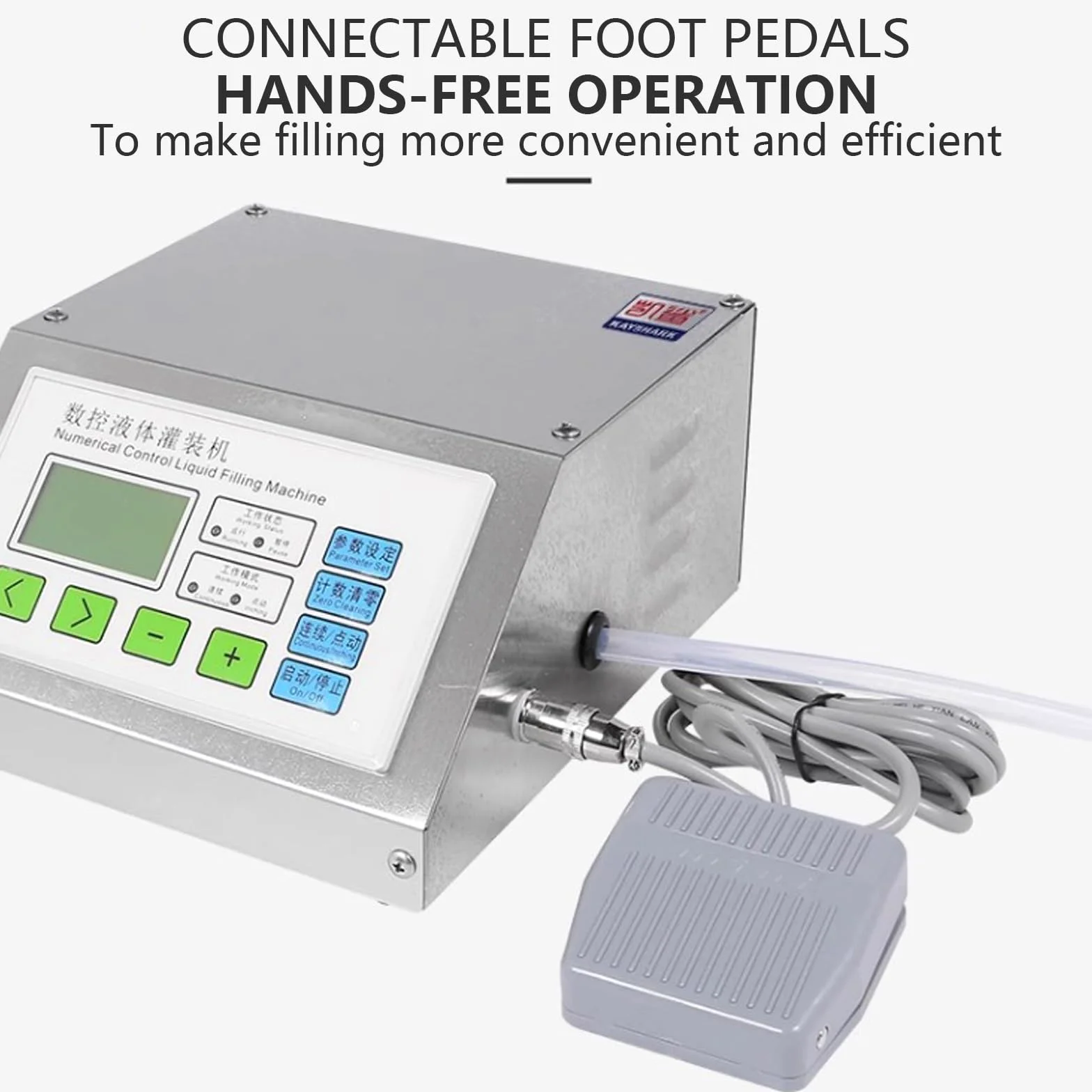 Llenadora de Acero Inoxidable, llenadora automática de líquidos, Boquilla única G11A, Panel de Control Digital, 3,2 l/min, para líquidos Muy diluidos.