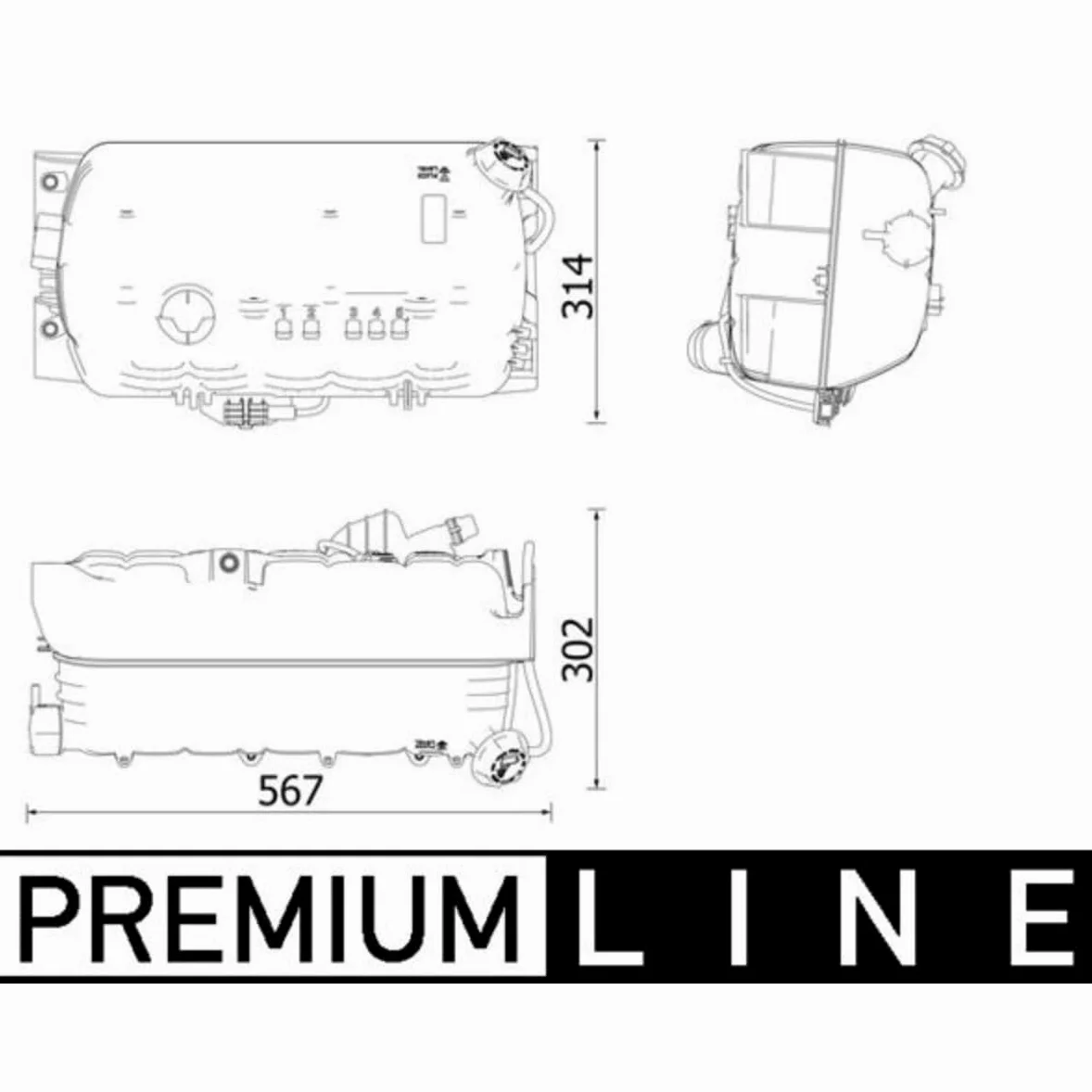 MAHLE CRT 97 000P Premium Line Depósito de expansión