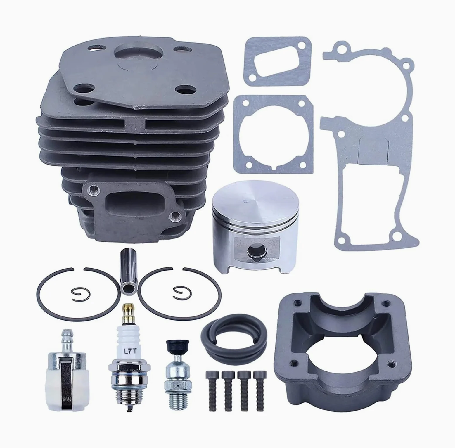 Filtro de línea de Combustible de Junta de Cacerola de Motor de Cilindro de 45mm for motosierras de Gasolina de 2 Tiempos 353 351 350 346XP