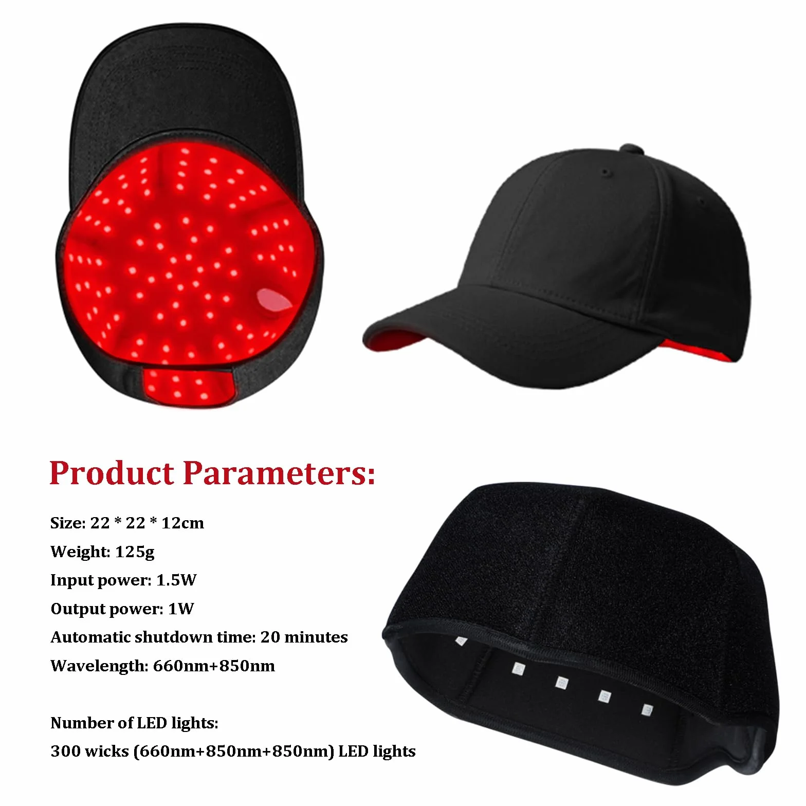 GOURIXIN Gorro LED Crecimiento Cabello Terapia Luz Roja 660/850nm Láser Infrarroja