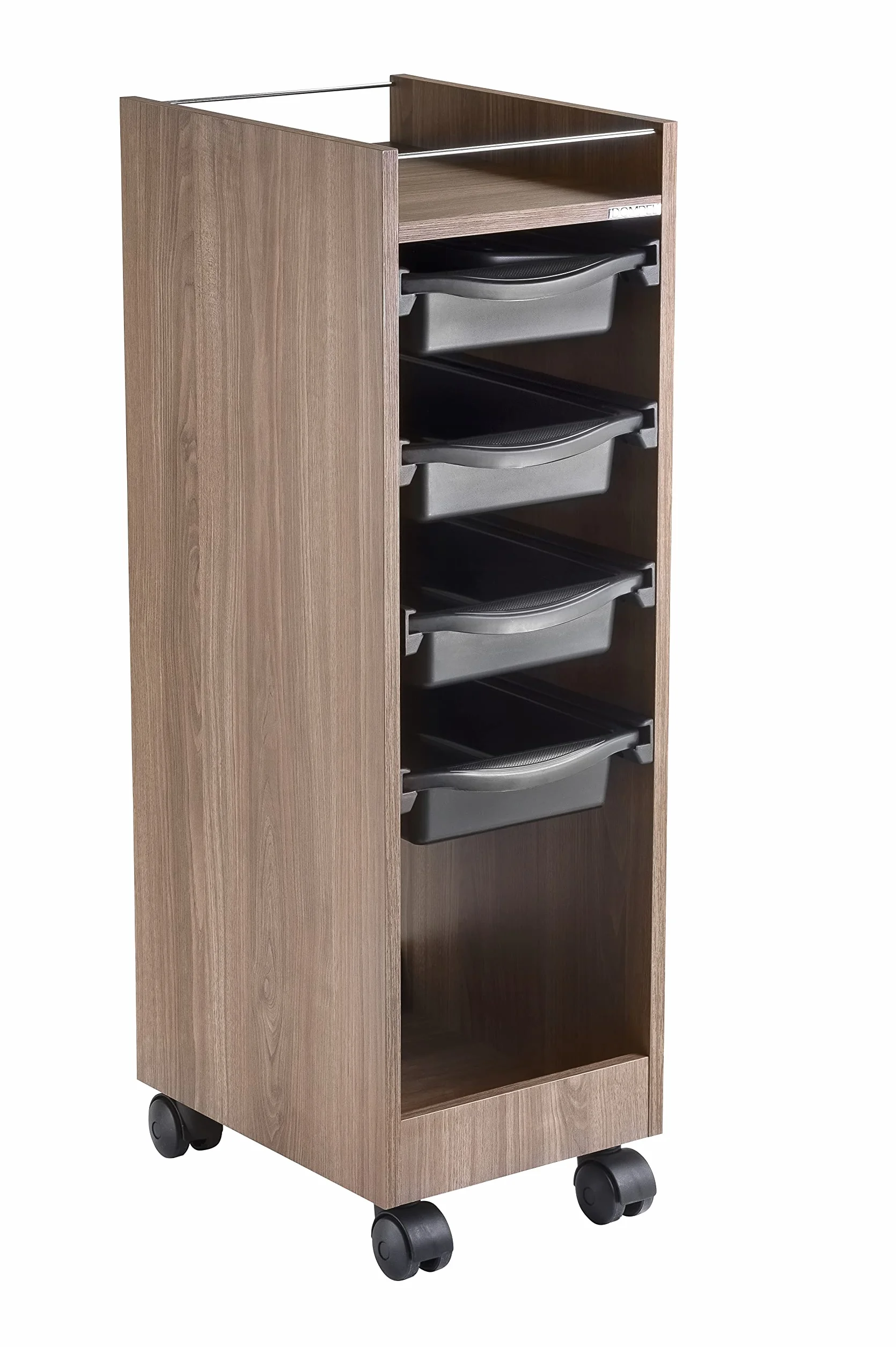 DOMPEL Carro de Mantenimiento Profesional Roma 4 Cajones con Ruedas - Marron Madera