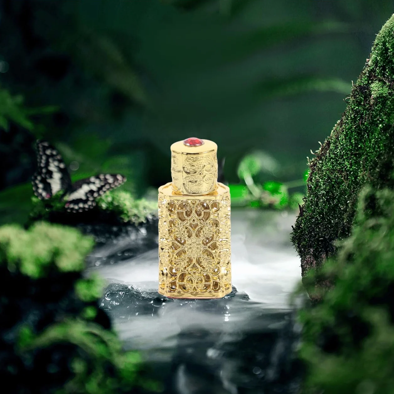 Botella de perfume vintage para esencia, diseño aceite esencial, compacta viajes soporte