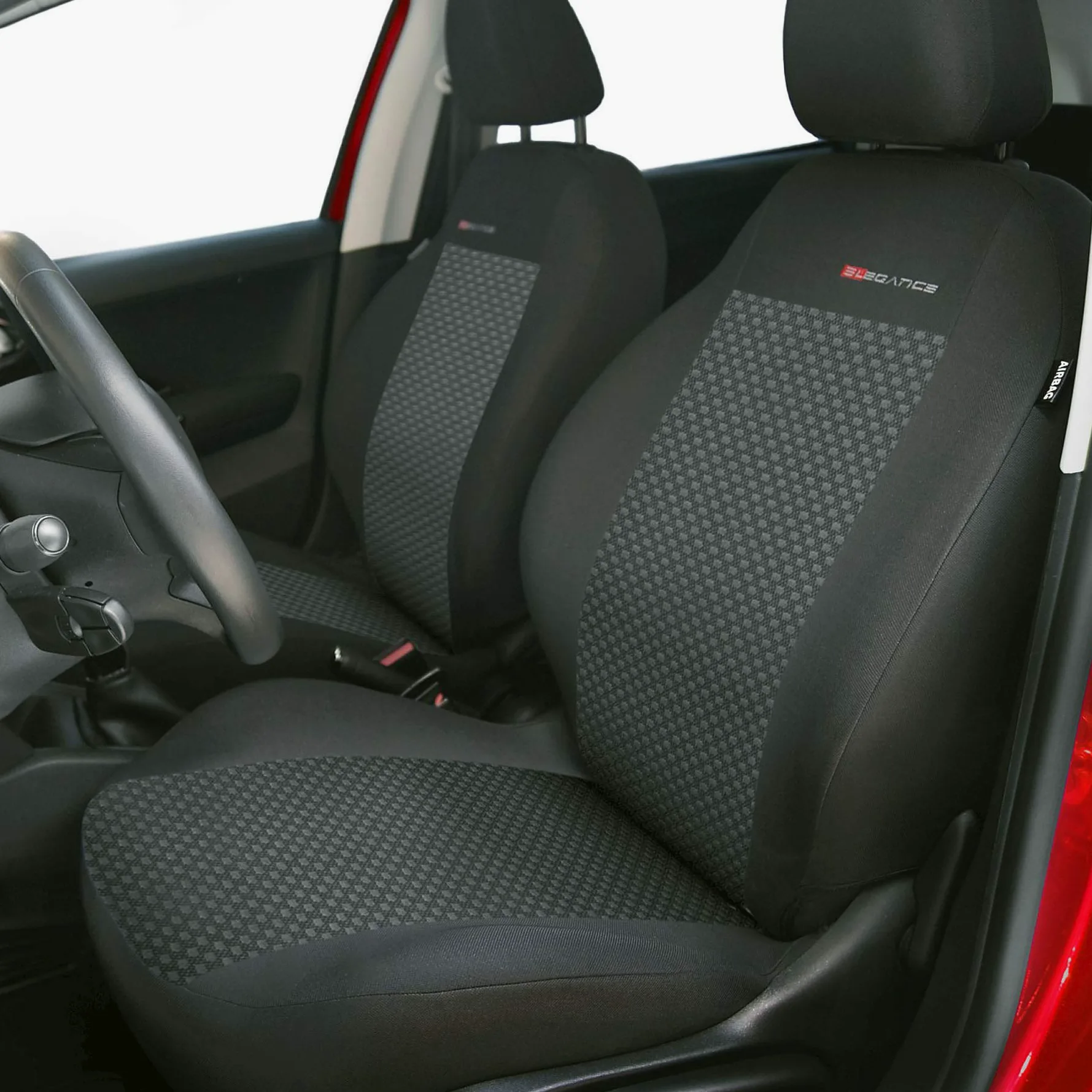Fundas de Asiento de automóvil a Medida Fundas de Asiento de automóvil Gris de 5 Asientos Juego Completo