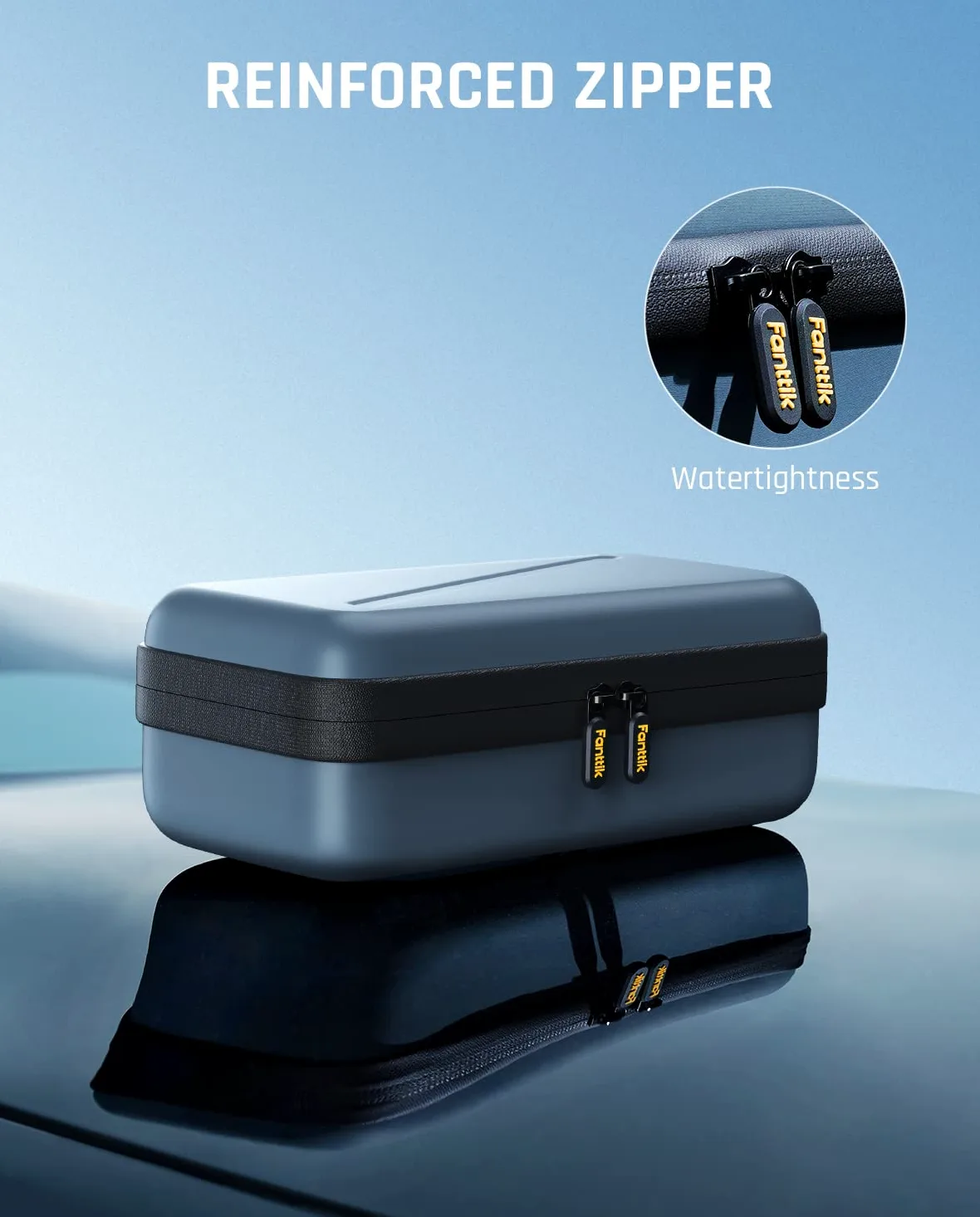 Fanttik X8 APEX y S100 - Funda de protección portátil de etilvinilacetato (EVA), bolsa de almacenamiento oficial personalizada X8 APEX, inflador de neumáticos, tubo de aire, adaptador de cargador y