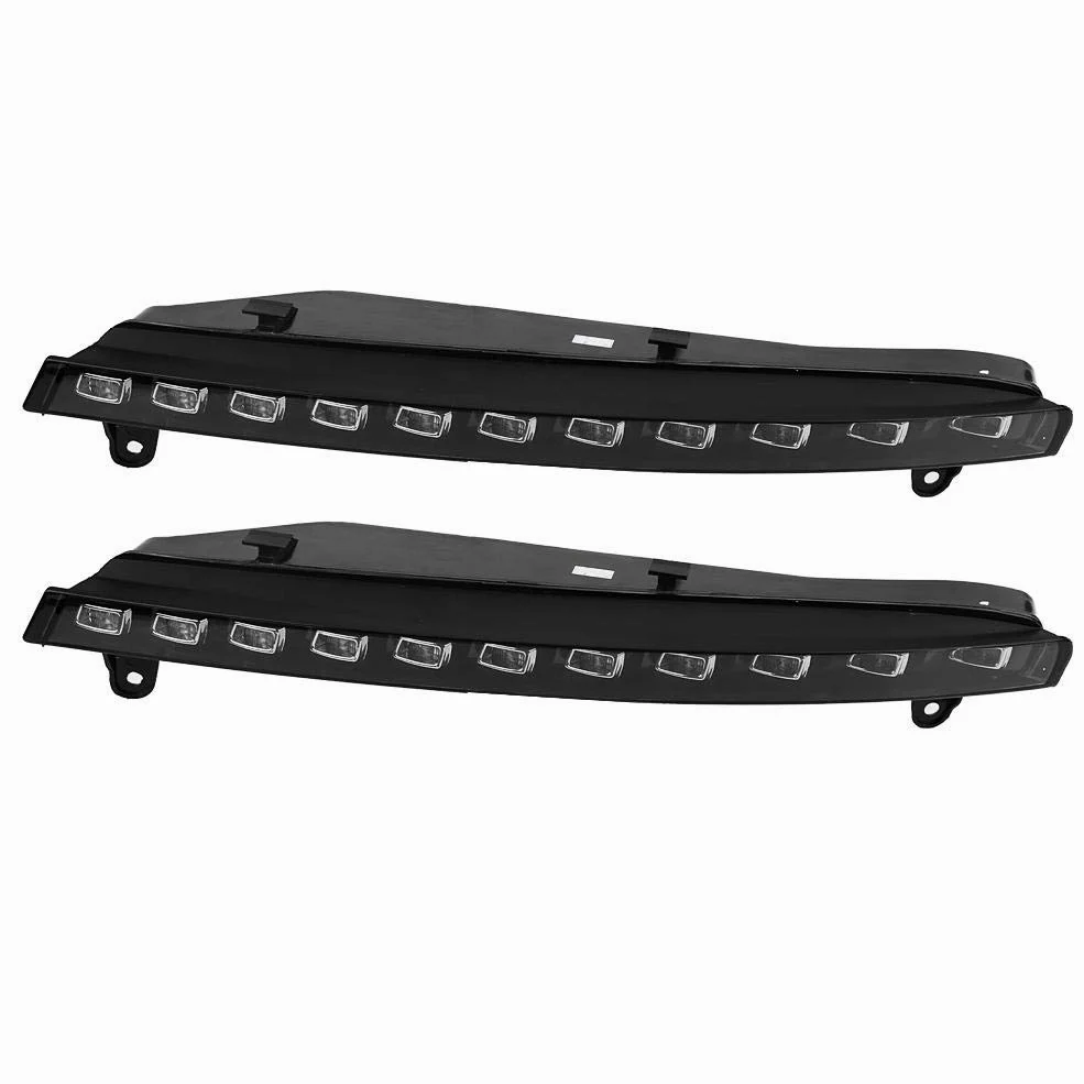 Luz de circulación diurna, 1 par Coche Luz de circulación diurna Señal de Lámreemplazo para de niebla LED DRL de 2 colores reemplazo para 2006 2009