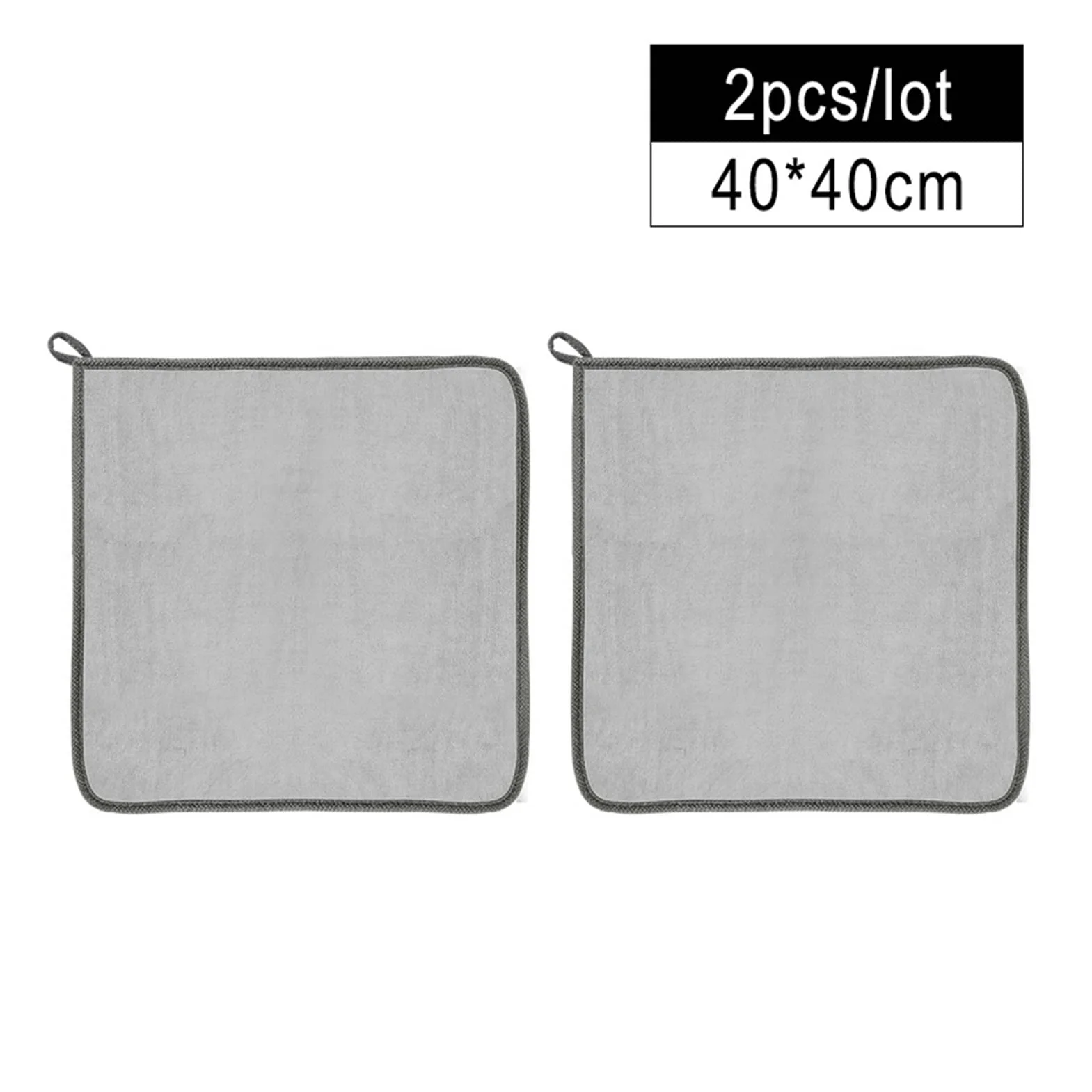 Toalla de microfibra para lavado de coche, paño de secado de limpieza automática, toallas de lavado de coche, accesorios de lavado de coche (40 x 40 cm, 2 unidades)
