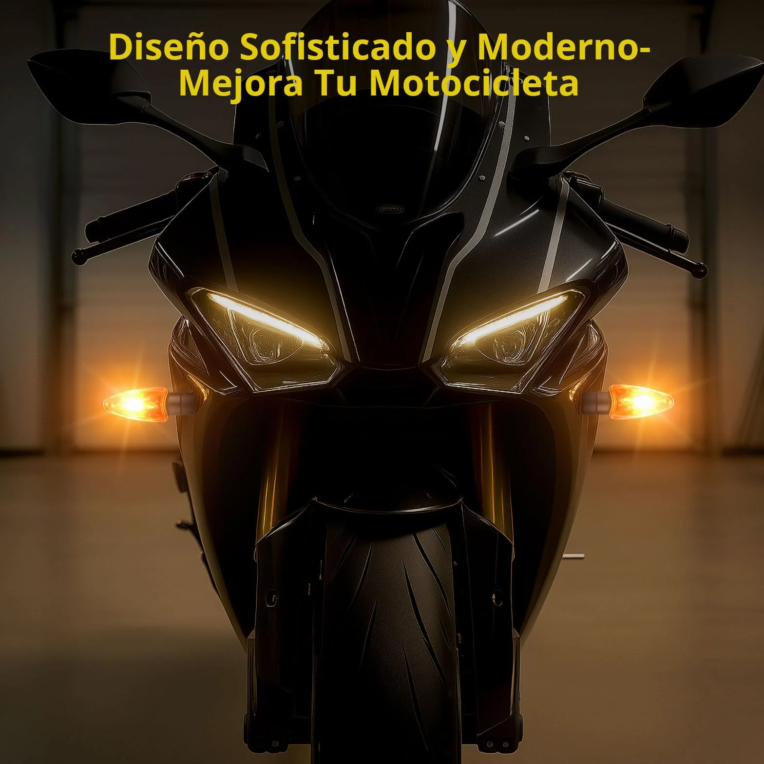 PROZOR 4PCS Intermitentes Moto Universal Homologadas ECE R50 Luces de Señal de Giro Impermeable IP65 Bombilla de Alta Potencia10W Indicador de Señal de Giro Ámbar para M10 Motocicleta Moto 12V