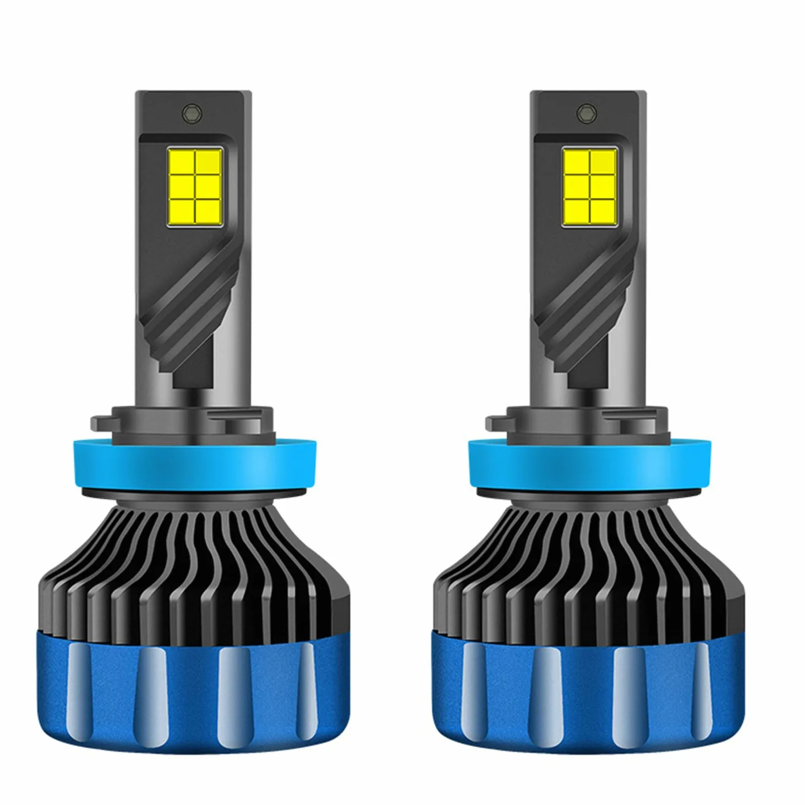 Bombillas LED Para Faros Delanteros, 80 W 16000 Lm, Kit De Conversión De Faros LED, Haz Bajo/Haz Alto Súper Brillante Con Decodificación, 6000 K Blanco Frío, Paquete De 2,H4