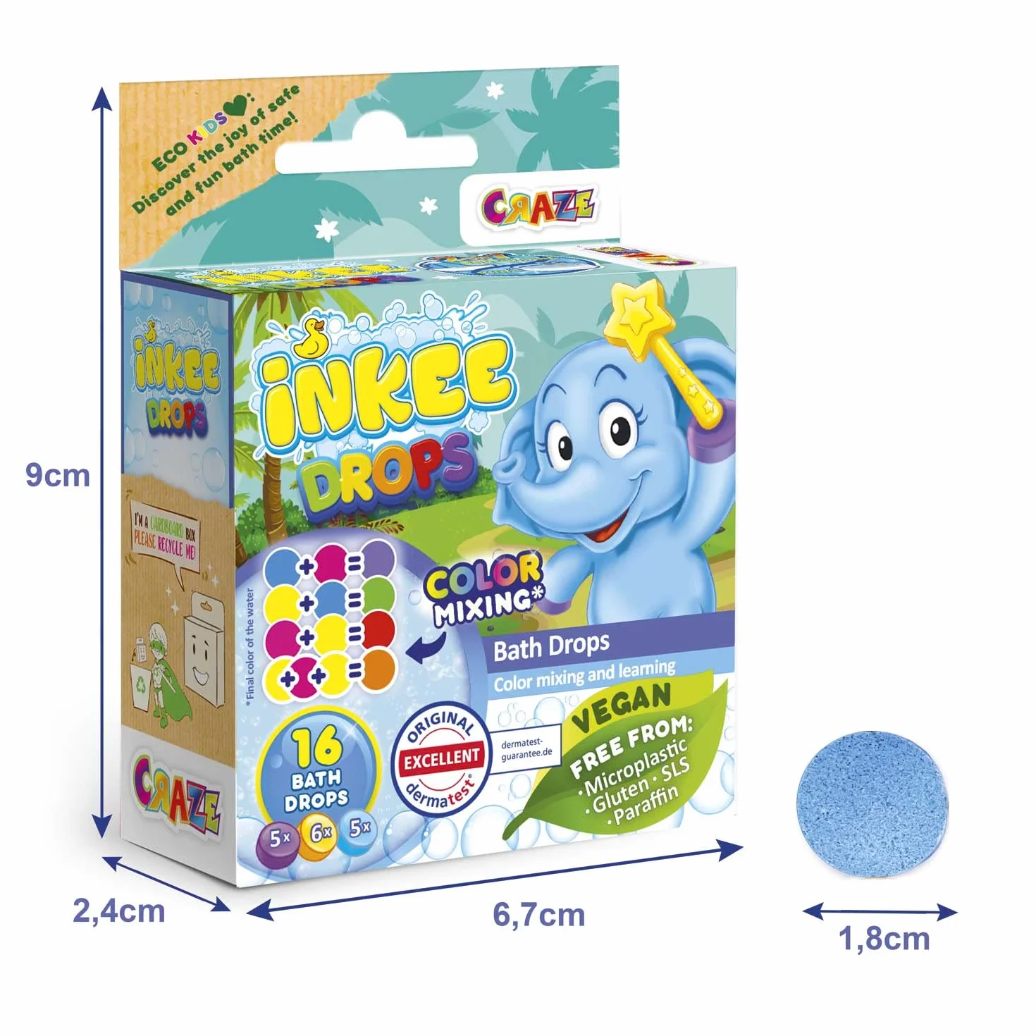 INKEE Bombas de Baño Para Niños 16 Colores Compatible con Varitas