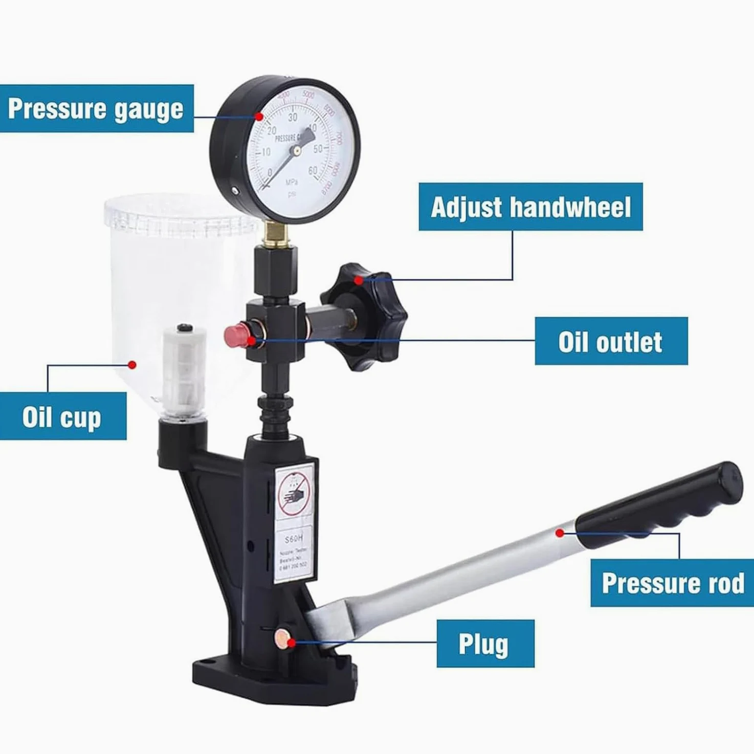 Kit De Comprobación De Inyectores Common Rail, Comprobador Multifunción De Inyectores Diésel Comunes, Con Comprobador De Inyectores Diésel De 600 Bar Y 8000 Psi