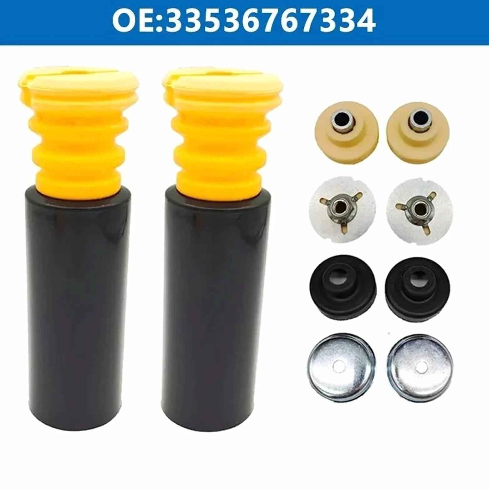 33536767334 Para E81 E82 E88 E90 E91 E92 320d 325 330 335i Parachoques De Suspensión Trasera De Coche Amortiguador De Goma Tope Amortiguadores para coche(12Pcs SET)