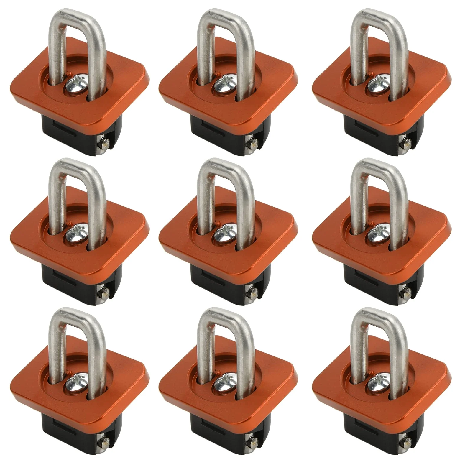 Cocoarm Anclajes de Amarre para Cama de Camión, Anclaje de Bolsillo de Estaca de Acero Inoxidable, 9 Piezas de Carga de 1000 Libras para Control de Carga de Camioneta para Silverado Sierra Colorado