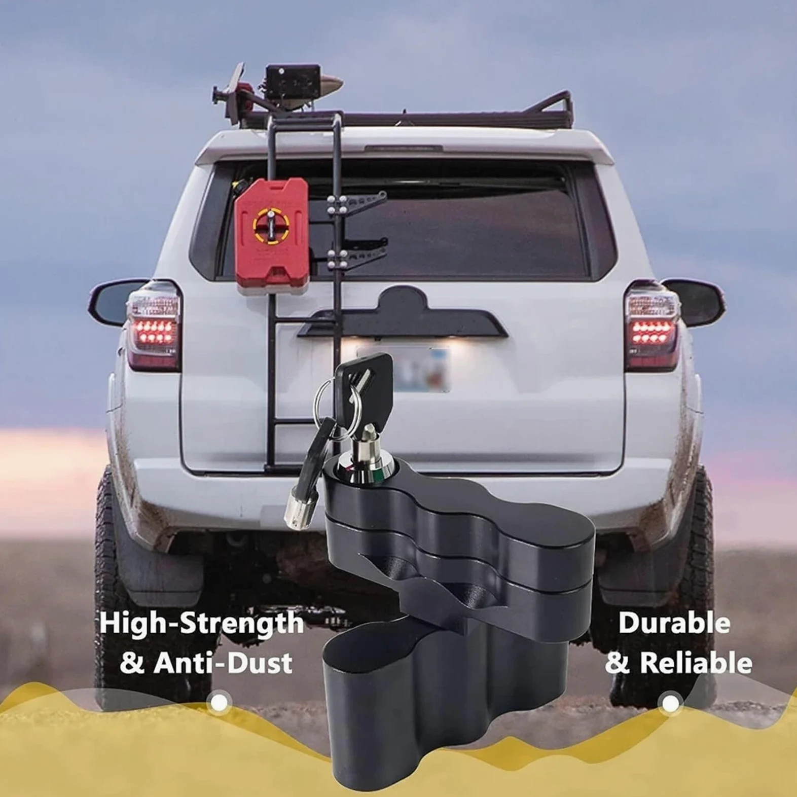 Bidón de plástico con grifo Kit de soporte para tanque de combustible con manija de bloqueo doble y soporte para bidón de gasolina portátil