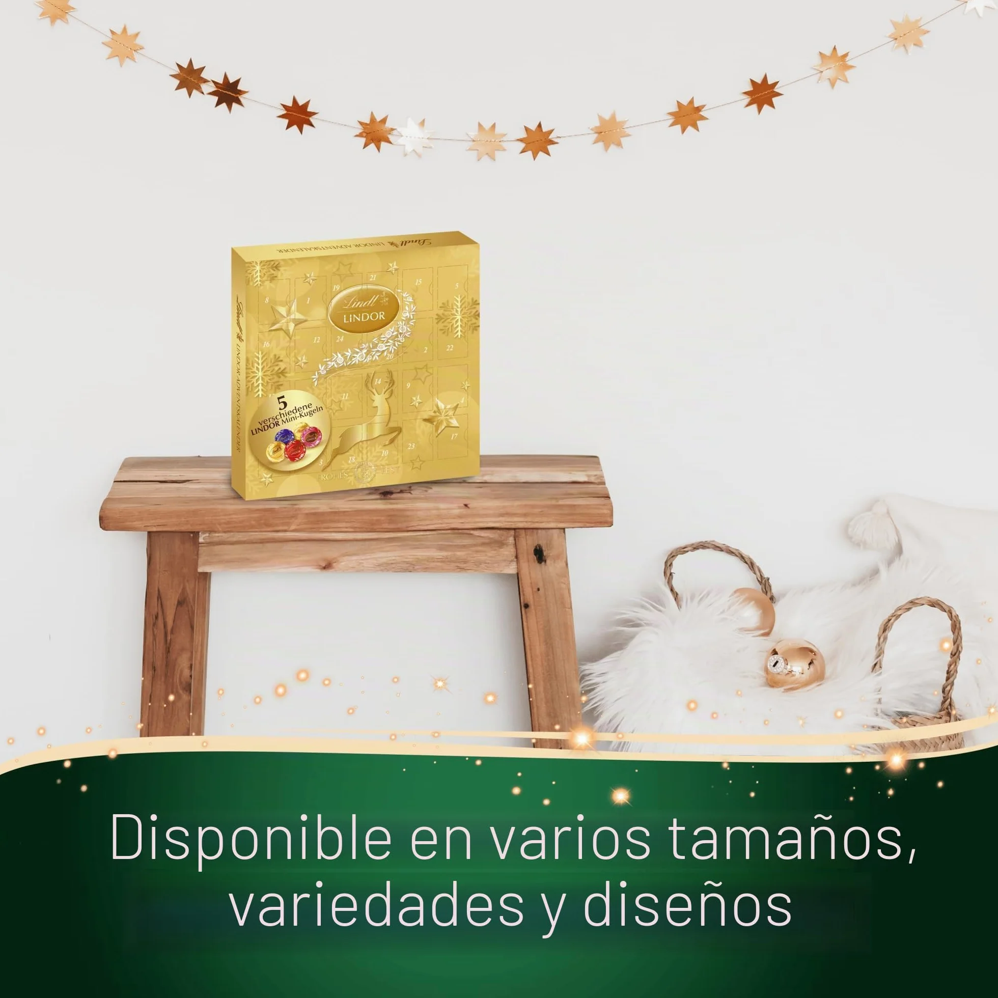 Lindt Chocolate Calendario de Adviento Mini LINDOR 2025 24 esferas 109 g