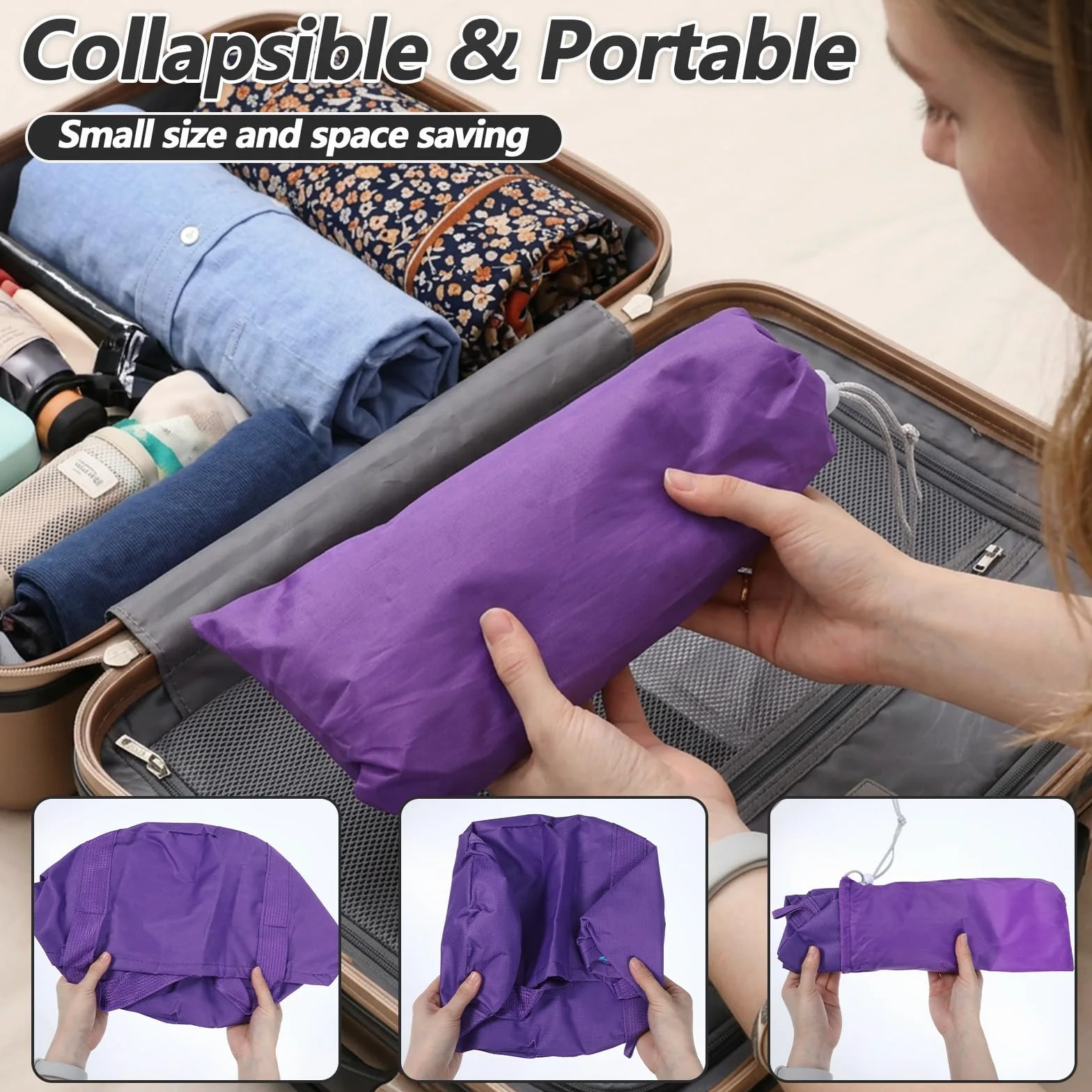 Larrel Cubo plegable para remojar los pies, piscina spa portátil de viaje, baño de pies exterior