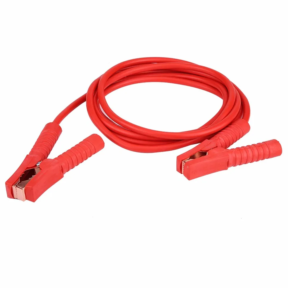 SIXRUN Cable de BateríA de Automóvil de 12 V, Cable de Puente de BateríA de Emergencia de Cobre Puro 4 M 2000 A, Terminales Aislados Codificados por Colores, Cables Flexibles Rojos y Negros para
