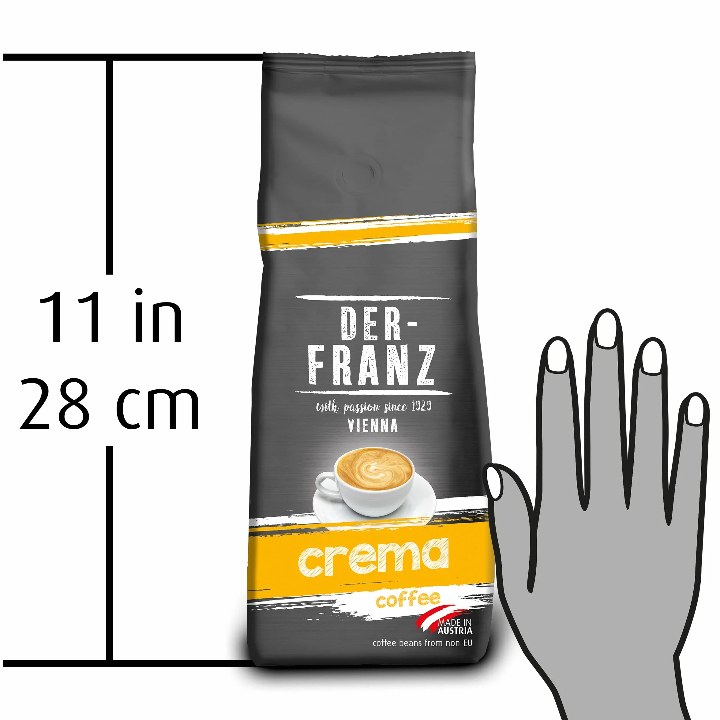 Der-Franz Crema Café granos enteros 3 x 500 g