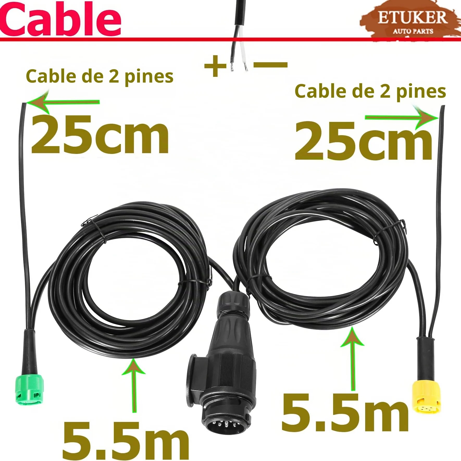 Pilotos Traseros Remolque 13pines LED 12/24V Homologados 7Funcione Luz Antiniebla/Piloto Marcha Atrás/Luces de Matrícula