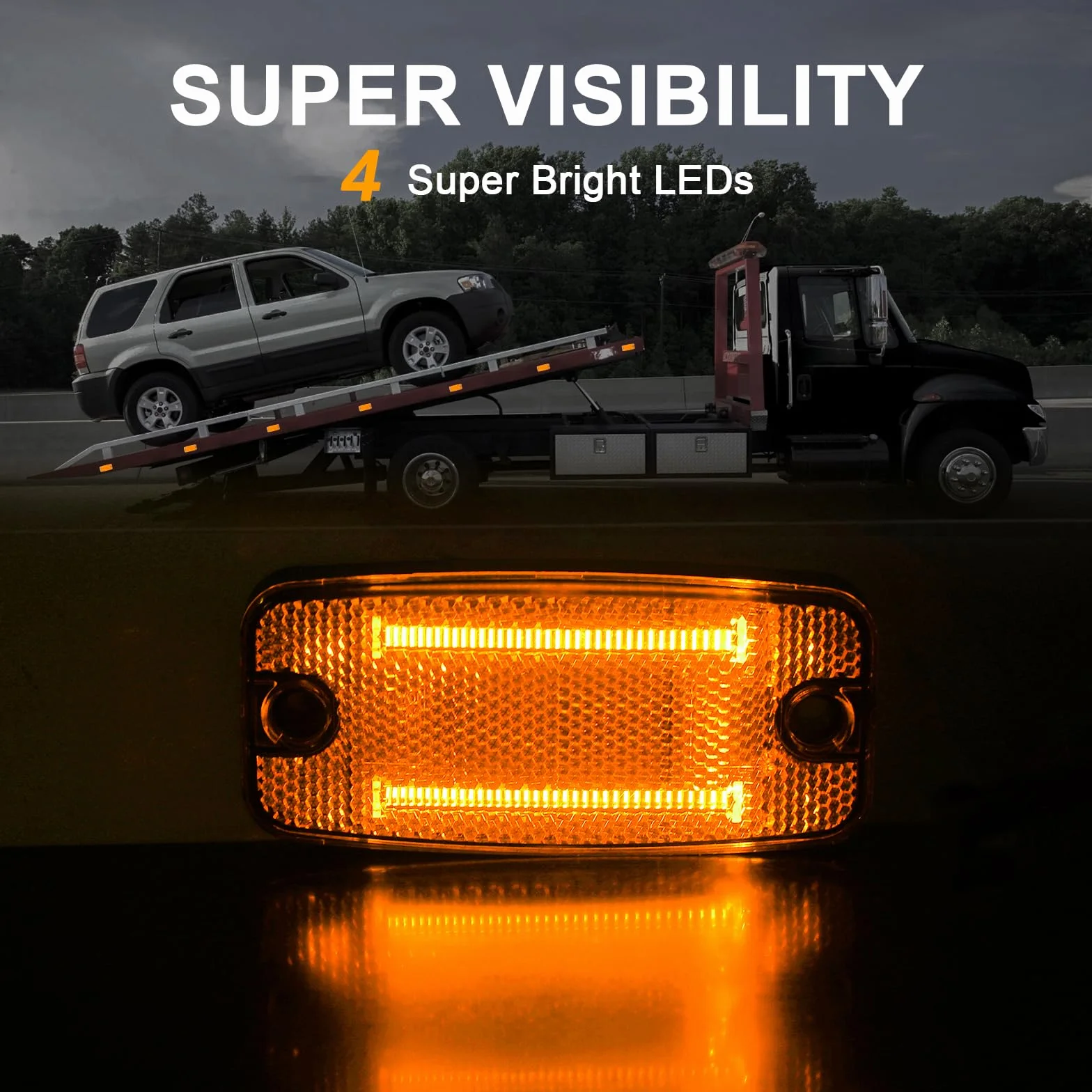Luces LED Amarillas Laterales 12V/24V para Remolque Camión con ECE R91 R10