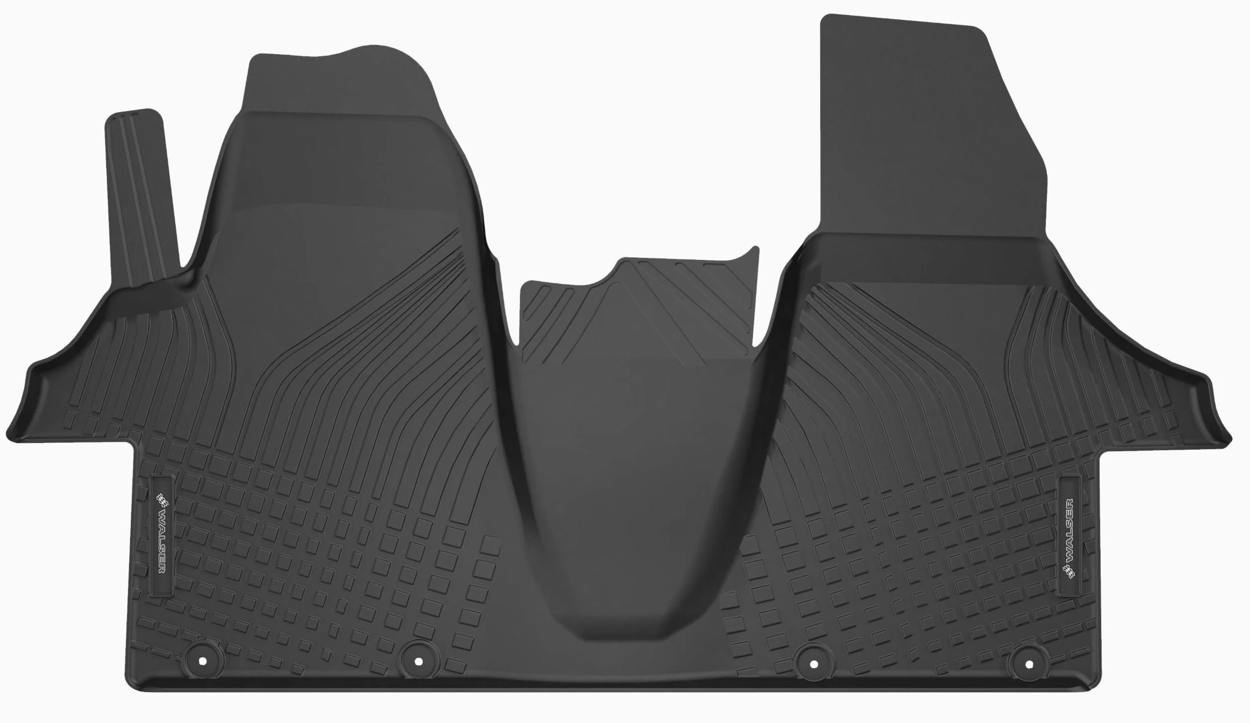 WALSER alfombrillas de coche premium compatibles con VW Multivan T6.1 2019-2024, alfombrillas de coche de goma 100% a medida - made in EU