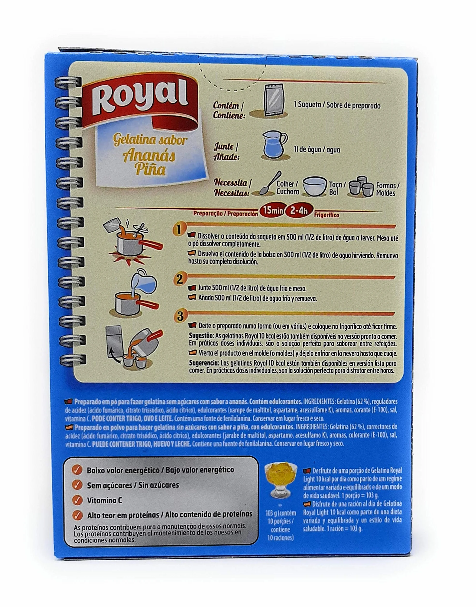 Royal Gelatina sabor Pina Light 1 L