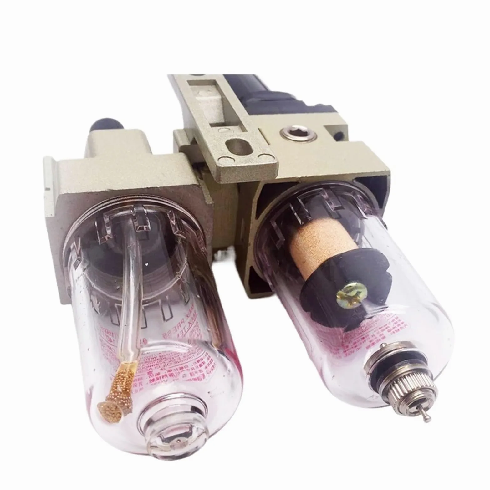 AC2010-02 G1/4 Bomba separadora de Agua y Aceite neumática Filtros de Suministro de Drenaje Manual Válvula reguladora de compresor de Aire Filtros de Aire(AC2010-02 Add SM PM,Fiber Core)