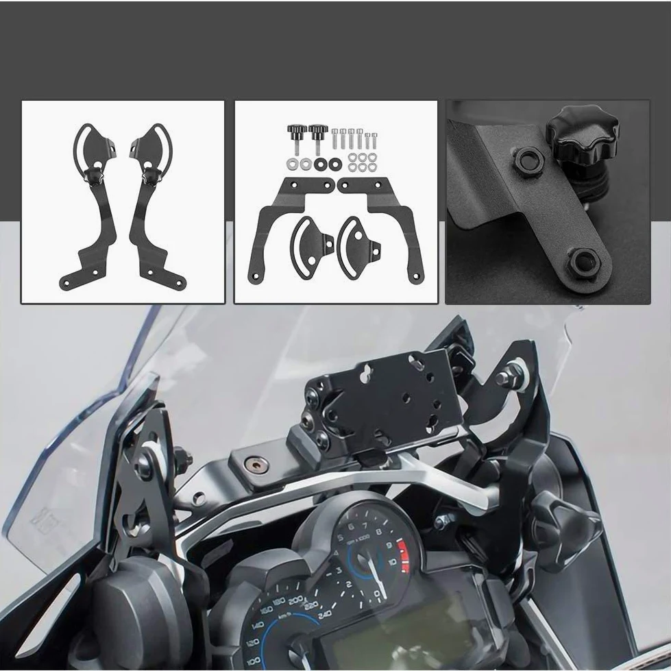 Kit estabilizador de parabrisas de refuerzo ajustable Soporte de parabrisas para R1200GS LC 2013-2018 R1200 GS R 1200 GS ADV 2014-2018 R1250GS R1250 GS 2018-2022 R 1250 GS Adventure 2019-2023