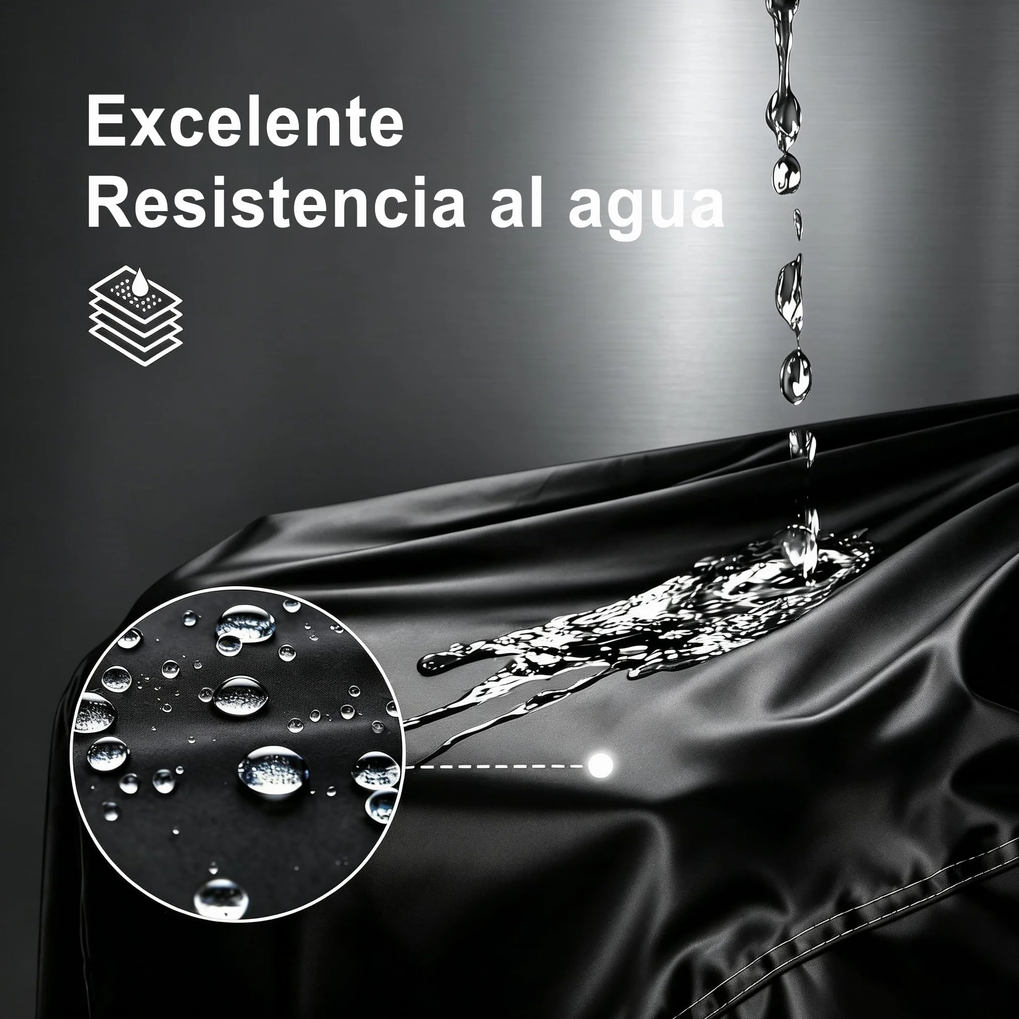 Funda Moto Impermeable 210D Poliéster Cubierta Exterior Protector Lluvia UV XL 245x105x125 cm